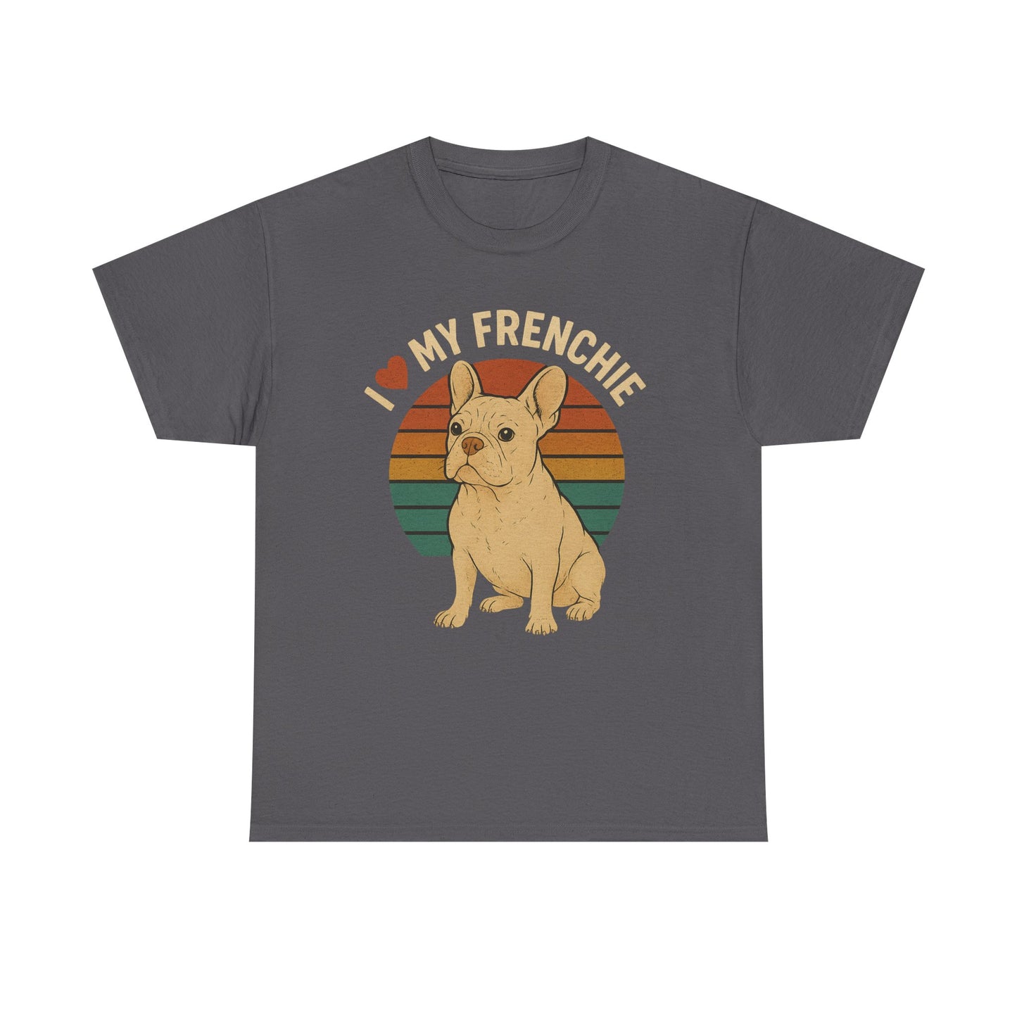 I Love My Frenchie T-Shirt | Retro Cream French Bulldog Tee | Cute Dog Mom Gift | Vintage Frenchie Lover Shirt | Soft Unisex Graphic Top
