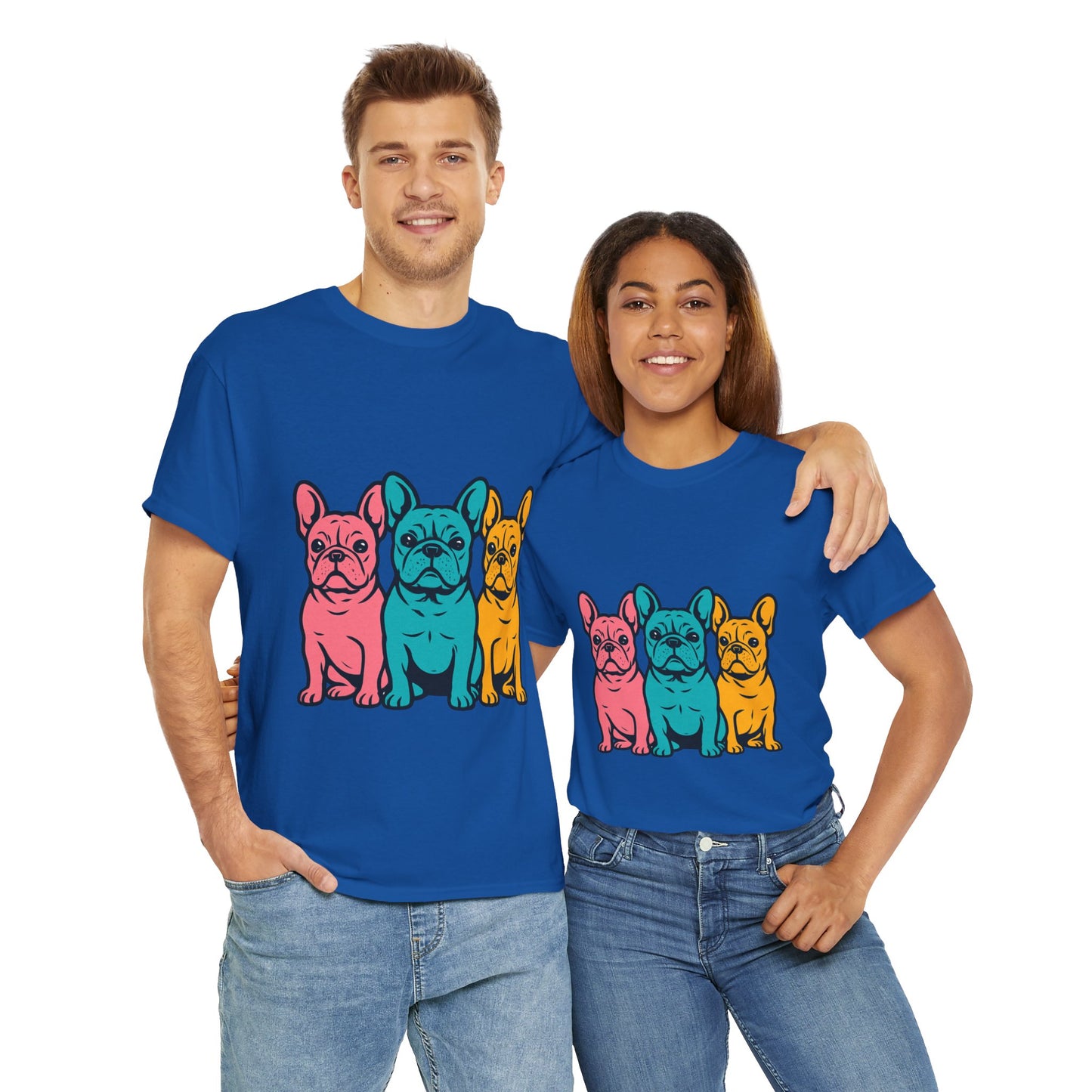 Pop Art French Bulldog T-Shirt | Colorful Frenchie Graphic Tee | Retro Dog Lover Shirt | Bright 80s Style Pet Gift | Fun Unisex Dog Mom Shirt