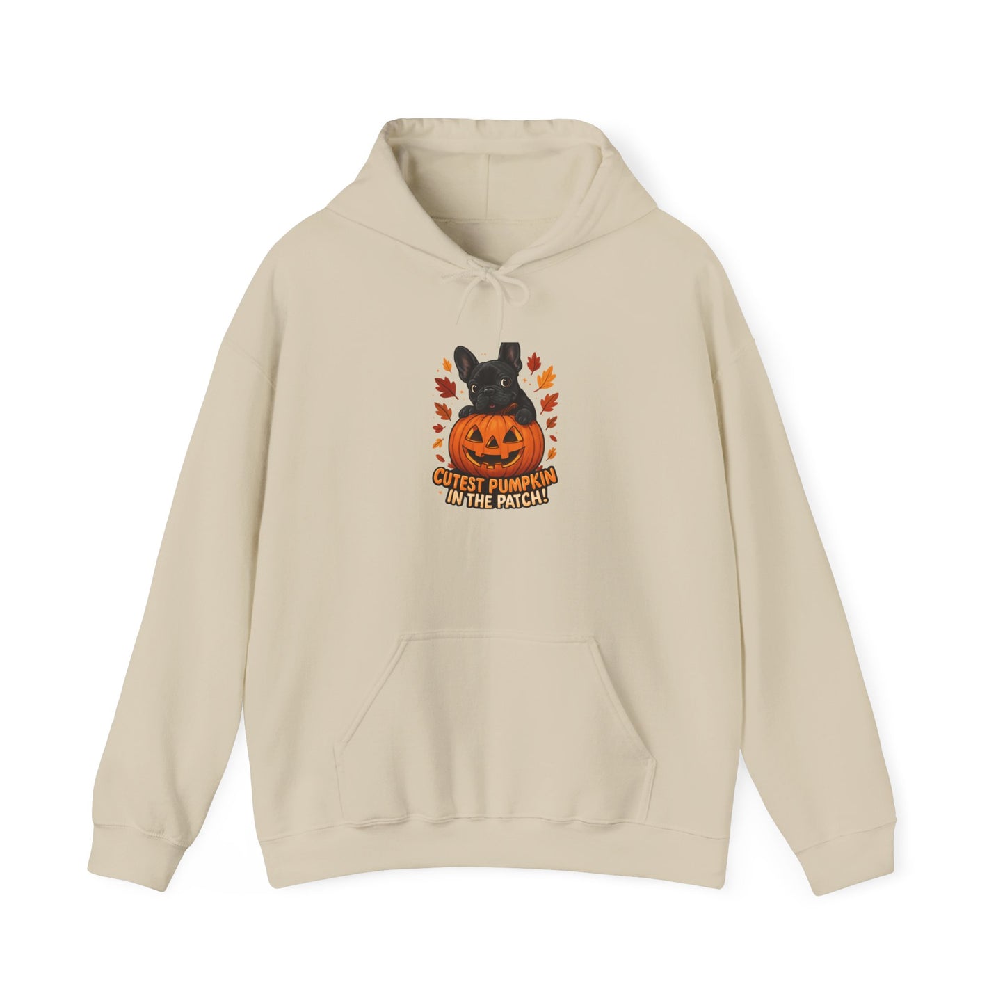 Cutest Pumpkin in the Patch Hoodie | Frenchie Fall Sweatshirt | Halloween Dog Lover Gift | Cozy French Bulldog Pumpkin Patch Hoodie