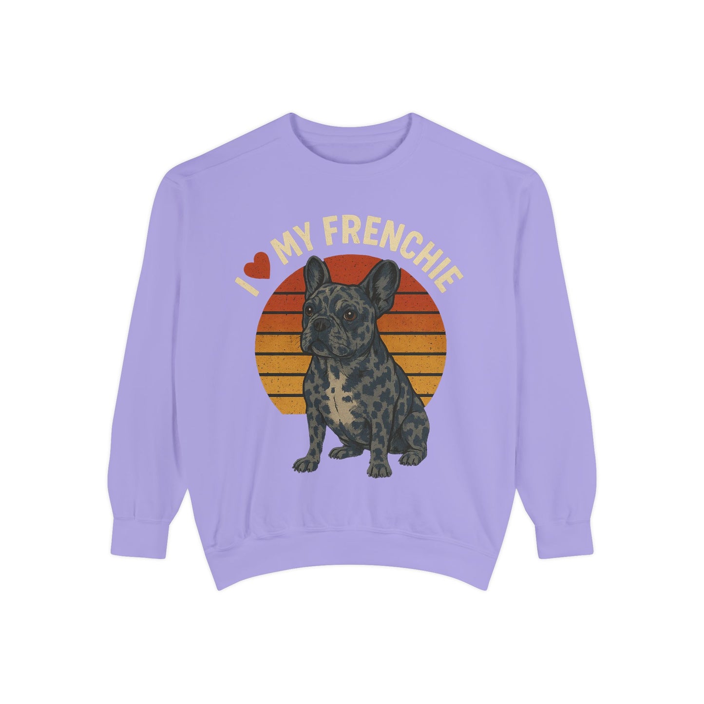 Retro Merle French Bulldog Pullover | Vintage Frenchie Sweatshirt | Cute Dog Lover Gift | Unisex Cozy French Bulldog Sweater