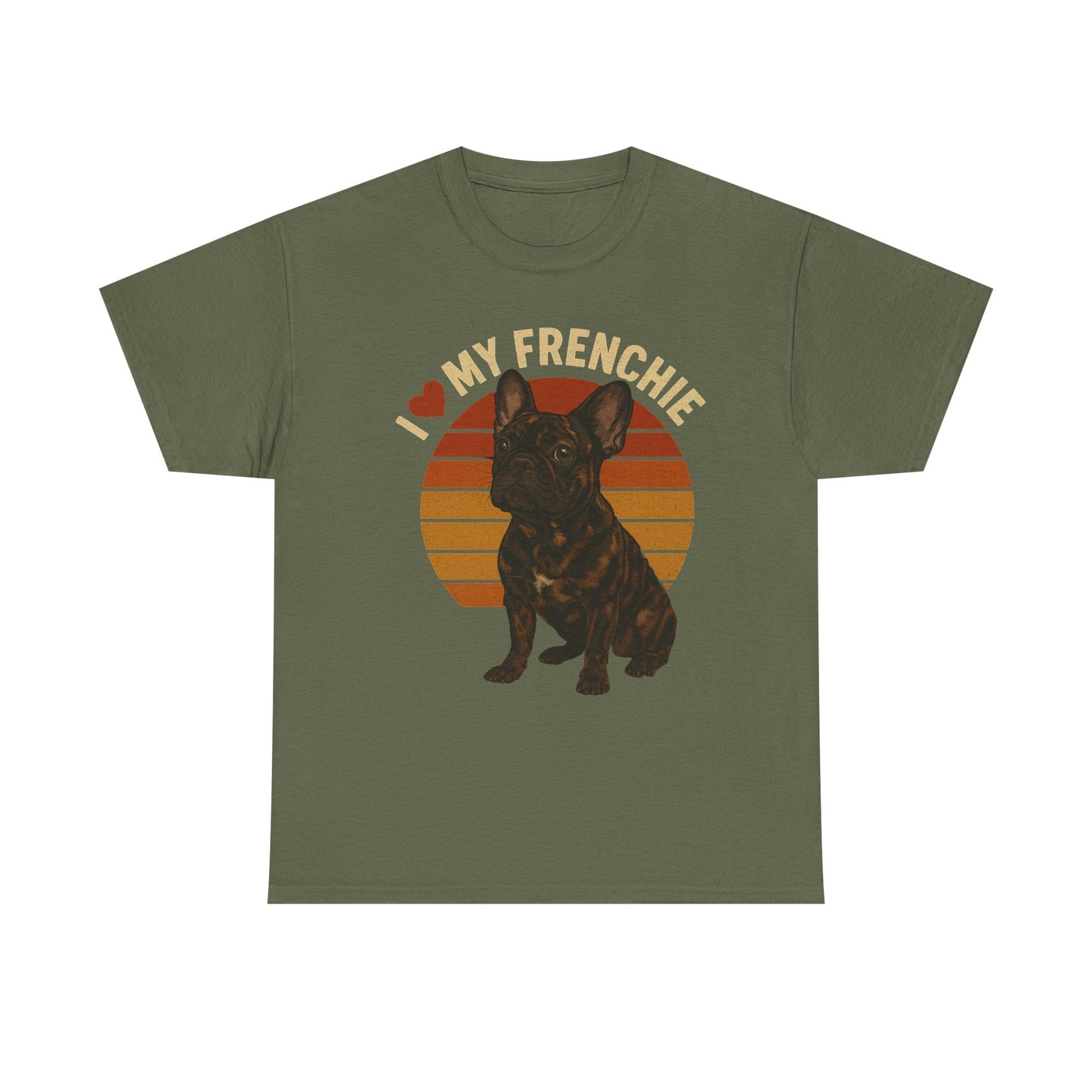 I Love My Frenchie T-Shirt | Merle French Bulldog Retro Tee | Vintage Dog Lover Shirt | Frenchie Mom & Dad Gift