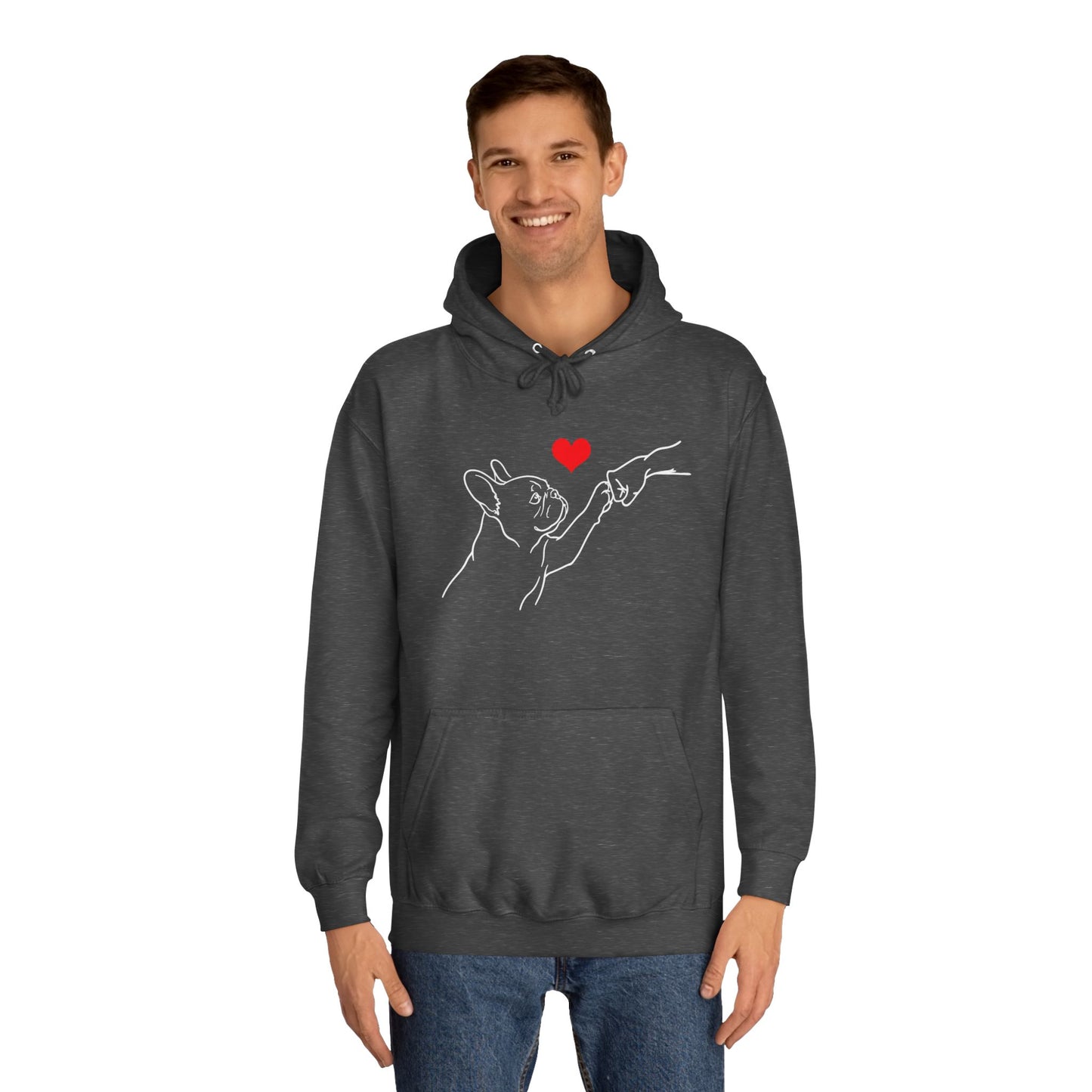 French Bulldog Hoodie, Frenchie Love Hoodie, Frenchie Mom Gift, Dog Lover Hoodie, Minimalist French Bulldog Sweatshirt, Frenchie Dad Gift, Pet Parent Hoodie