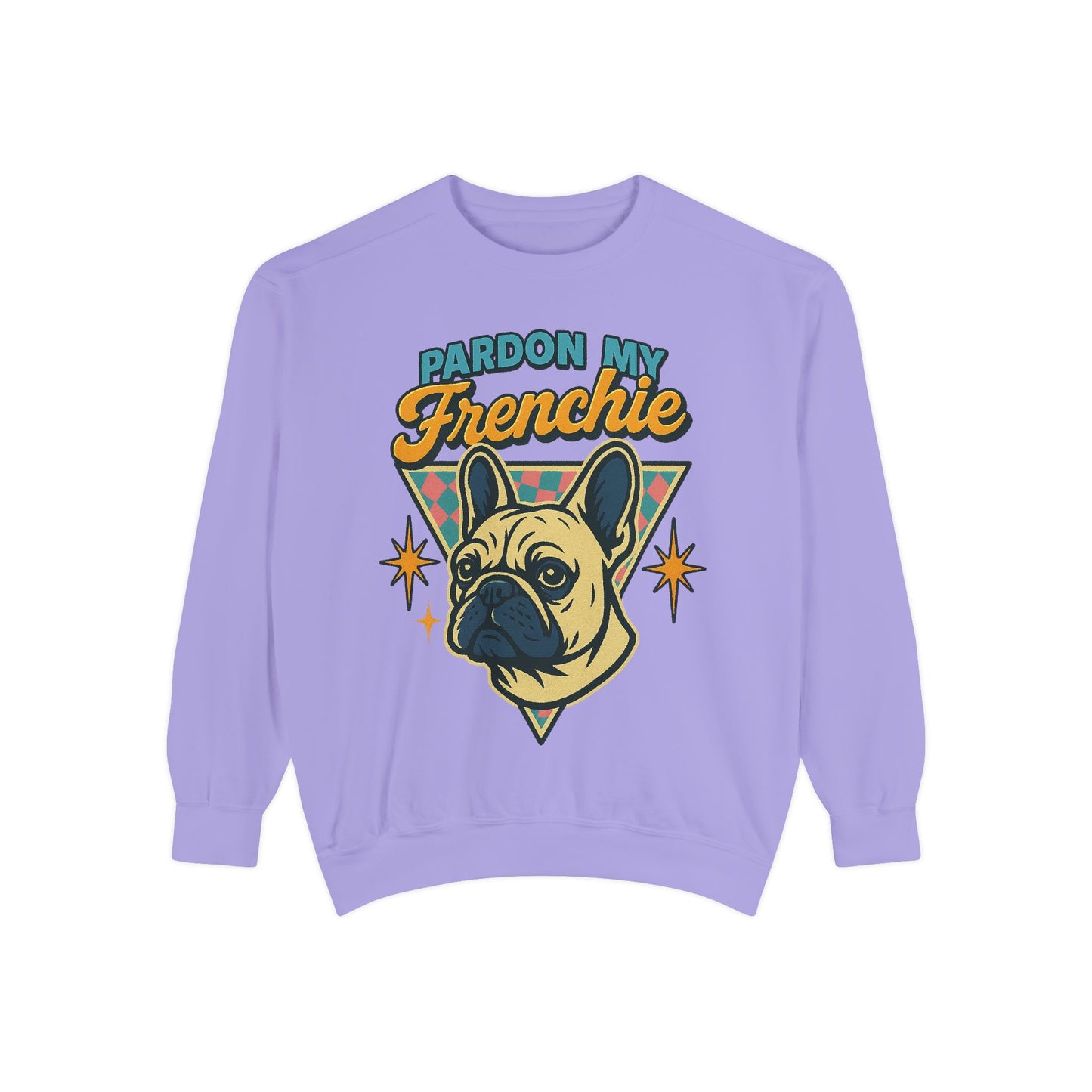 Pardon My Frenchie Sweatshirt | Retro French Bulldog Pullover | Funny Dog Lover Crewneck | Vintage Graphic Frenchie Gift