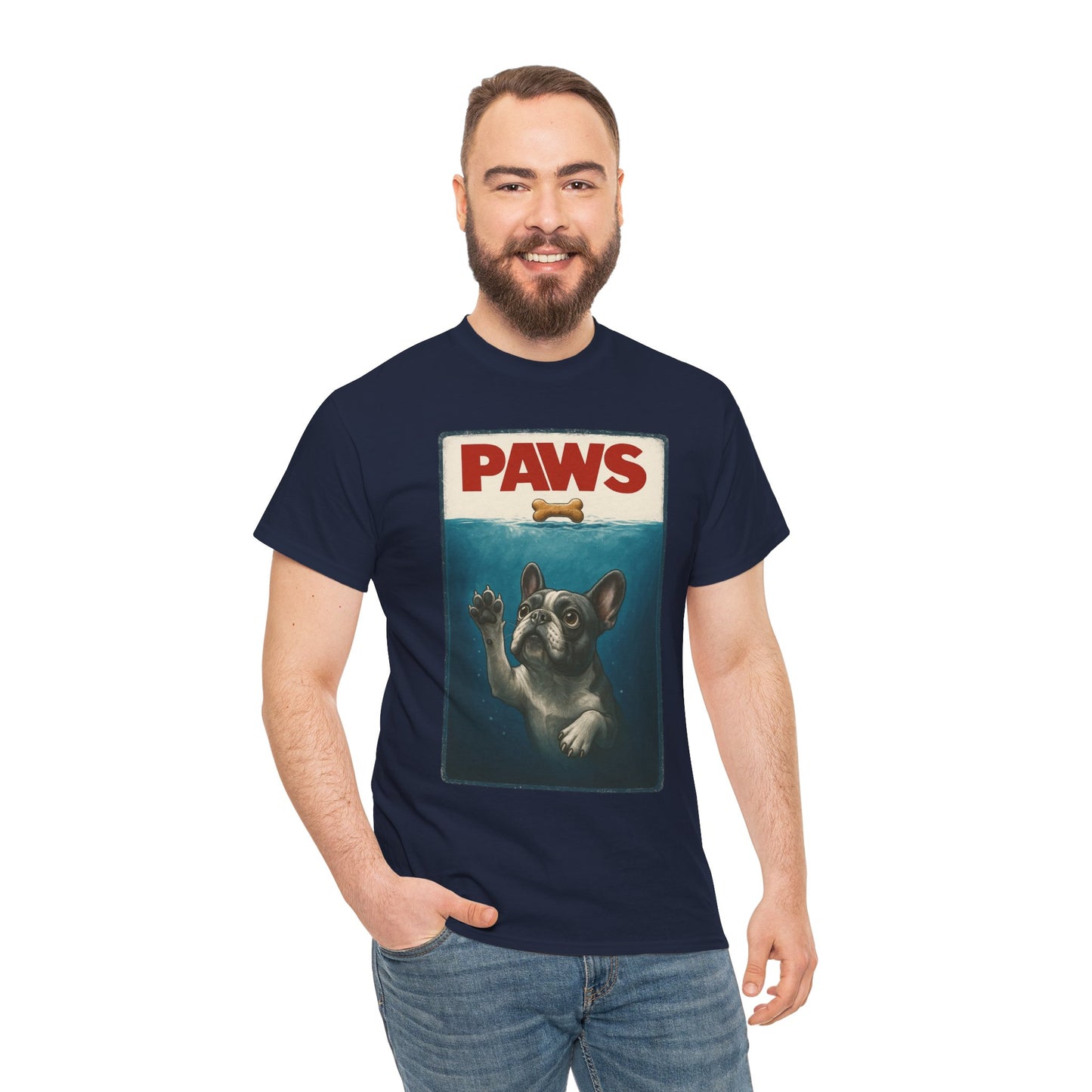 PAWS Frenchie Shirt | Funny French Bulldog Parody Tee | Dog Lover Novelty T-Shirt | Cute Frenchie Graphic | Unique Gift for Frenchie Owners