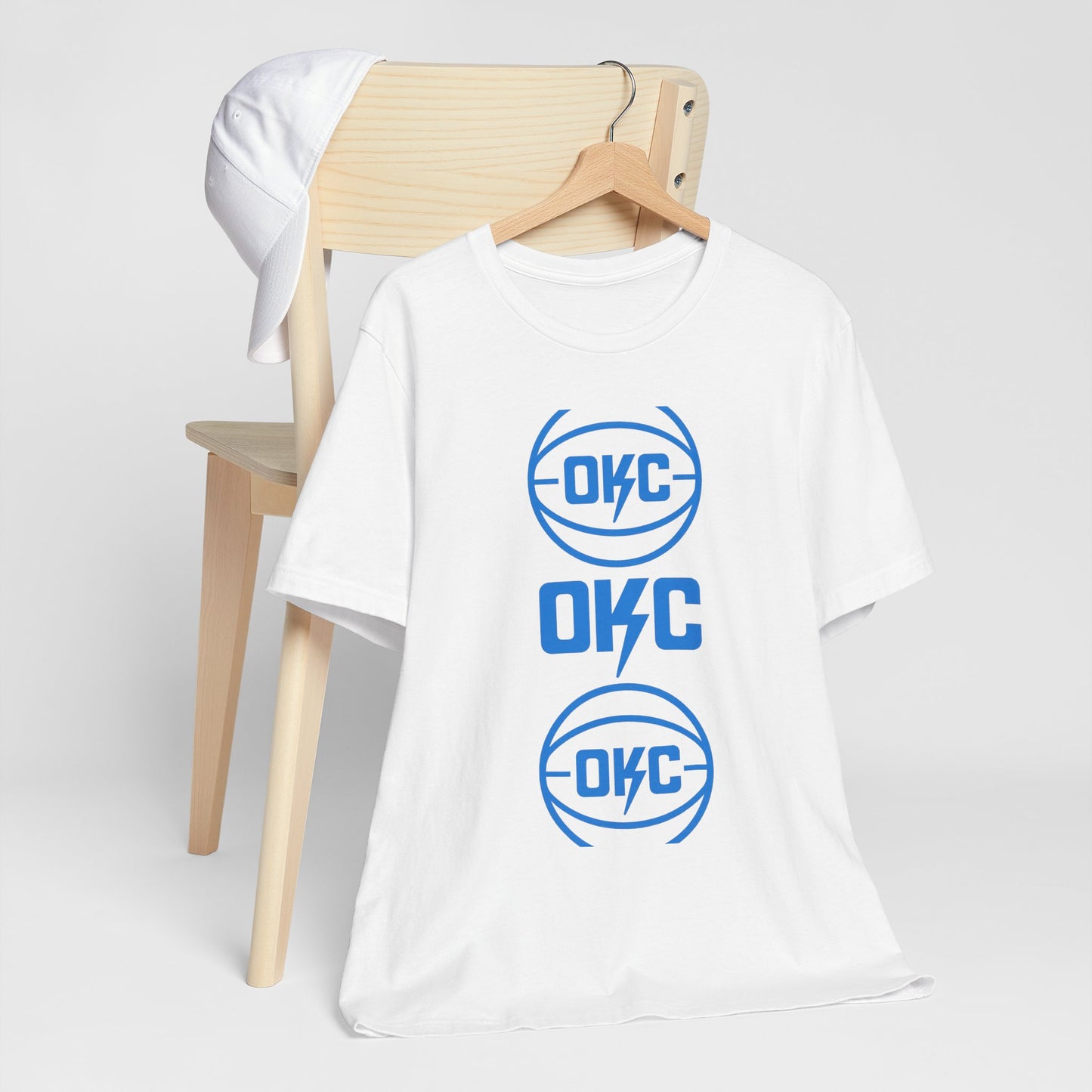 OKC Basketball T-Shirt | Oklahoma Basketball Inspired Tee | Retro Thunder Fan Shirt | Orange and Blue Game Day Graphic Tee