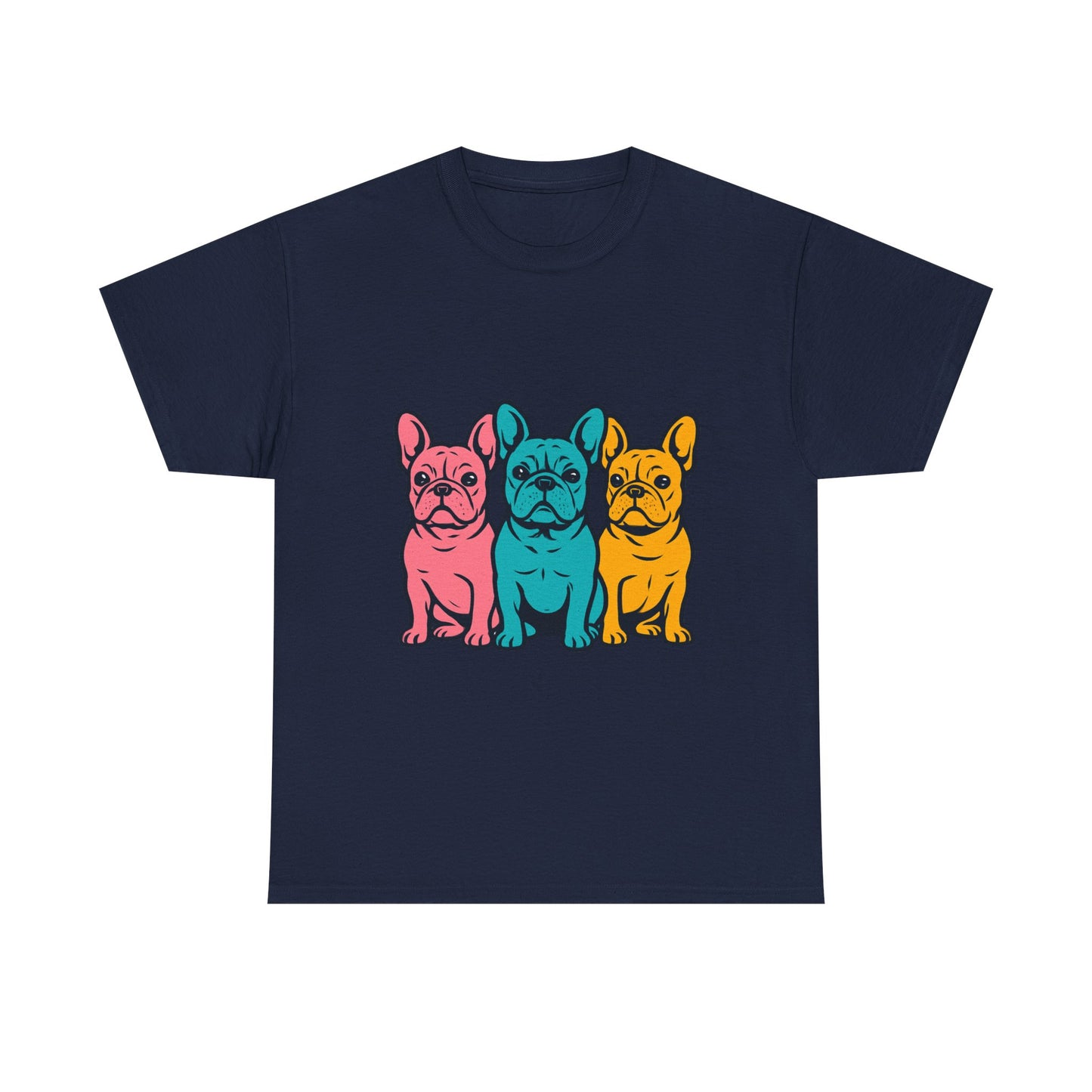 Pop Art French Bulldog T-Shirt | Colorful Frenchie Graphic Tee | Retro Dog Lover Shirt | Bright 80s Style Pet Gift | Fun Unisex Dog Mom Shirt