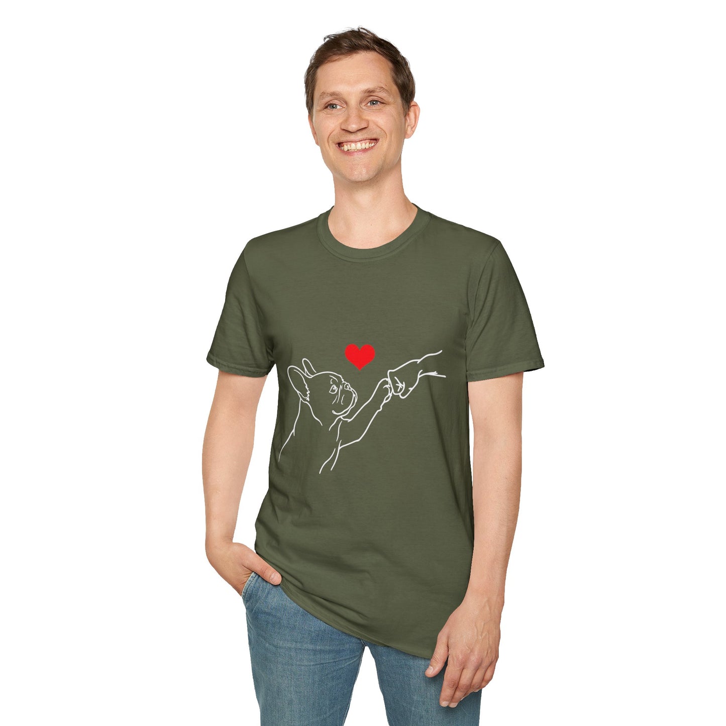 French Bulldog Love Shirt, Frenchie Mom Gift, French Bulldog Dad Shirt, Minimalist Frenchie Tee, Dog Lover Gift, French Bulldog Outline Shirt, Pet Memorial Tee