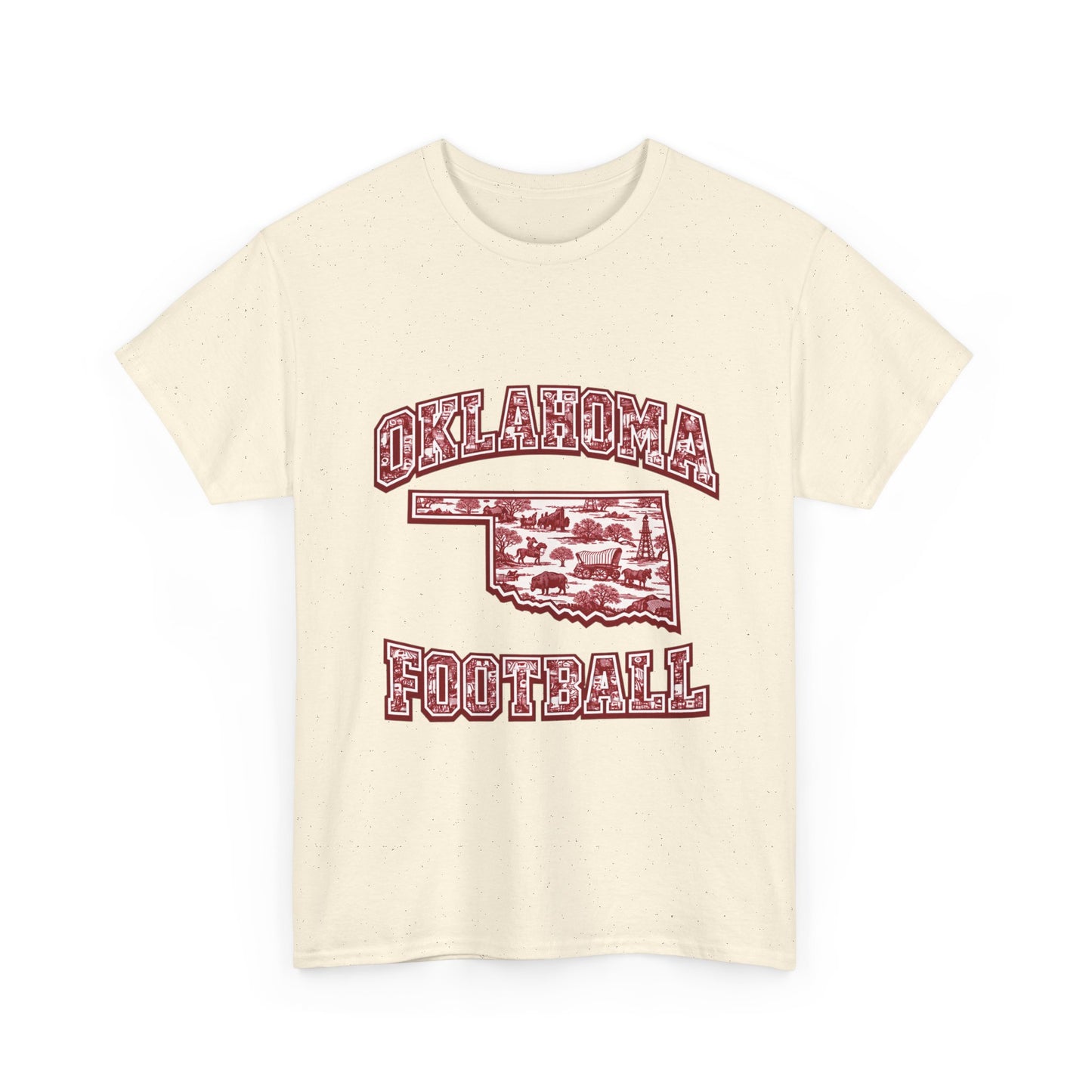 Oklahoma Football Shirt, Vintage Oklahoma Game Day Tee, Crimson Football Fan Shirt, Oklahoma State Toile Graphic Tee, College Football Gift