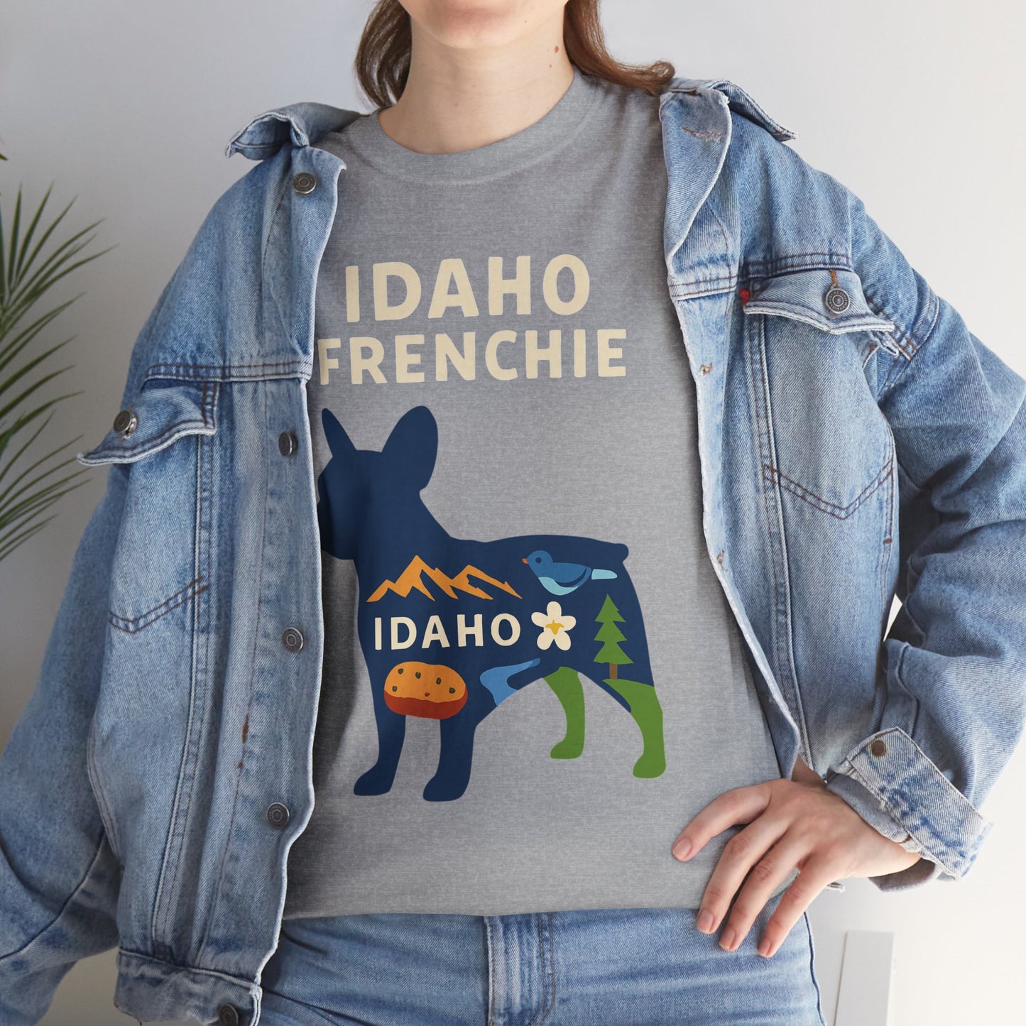 Idaho Frenchie T-Shirt | Idaho Dog Lover Tee | French Bulldog State Shirt | Idaho Gift for Frenchie Owners | Cute Frenchie Graphic Tee