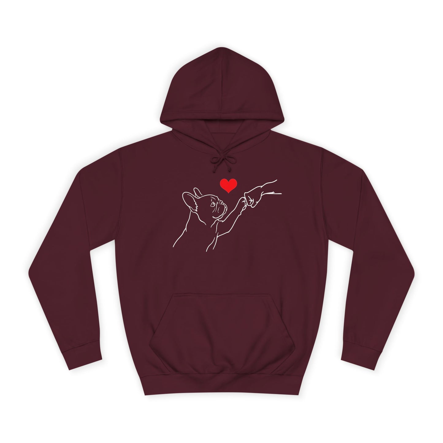 French Bulldog Hoodie, Frenchie Love Hoodie, Frenchie Mom Gift, Dog Lover Hoodie, Minimalist French Bulldog Sweatshirt, Frenchie Dad Gift, Pet Parent Hoodie
