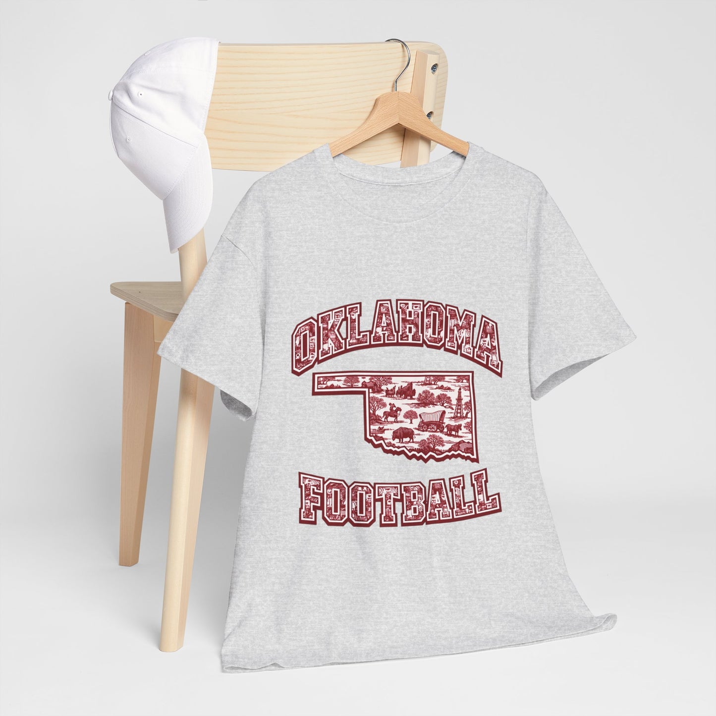 Oklahoma Football Shirt, Vintage Oklahoma Game Day Tee, Crimson Football Fan Shirt, Oklahoma State Toile Graphic Tee, College Football Gift