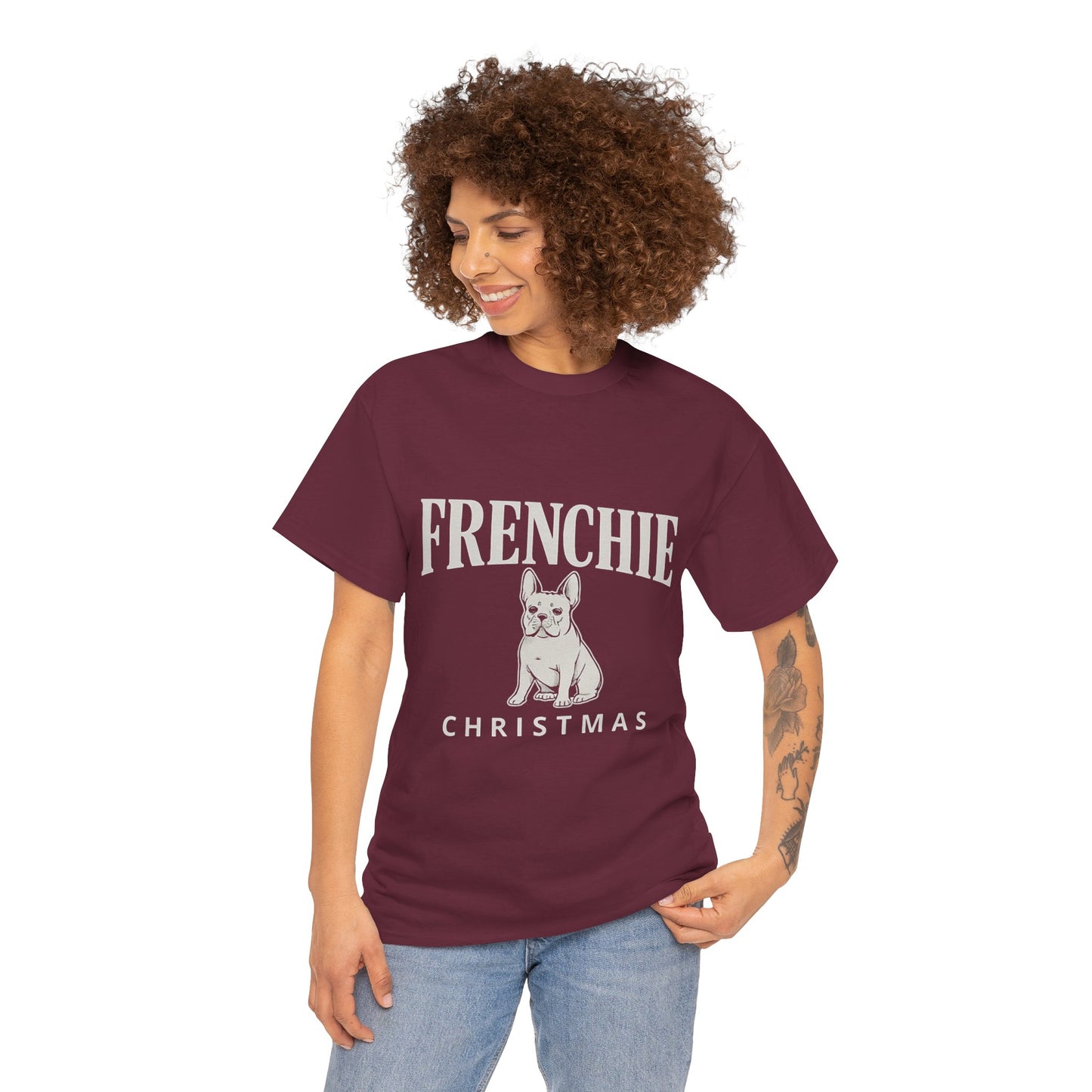 Frenchie Christmas Shirt – Cute French Bulldog Holiday Tee, Vintage Frenchie Christmas Gift, Dog Lover Xmas Graphic Tee, French Bulldog Christmas Apparel