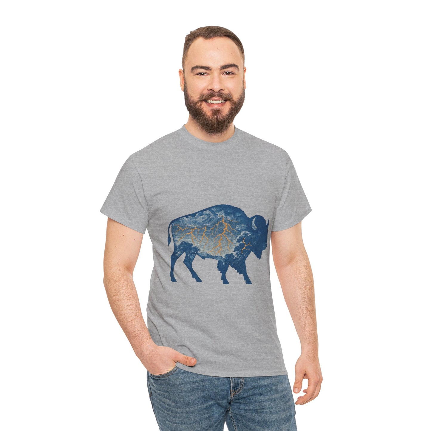 OKC Thunder Buffalo T-Shirt | Oklahoma Bison Lightning Sweatshirt | Retro Oklahoma Basketball Fan Sweater | Unisex