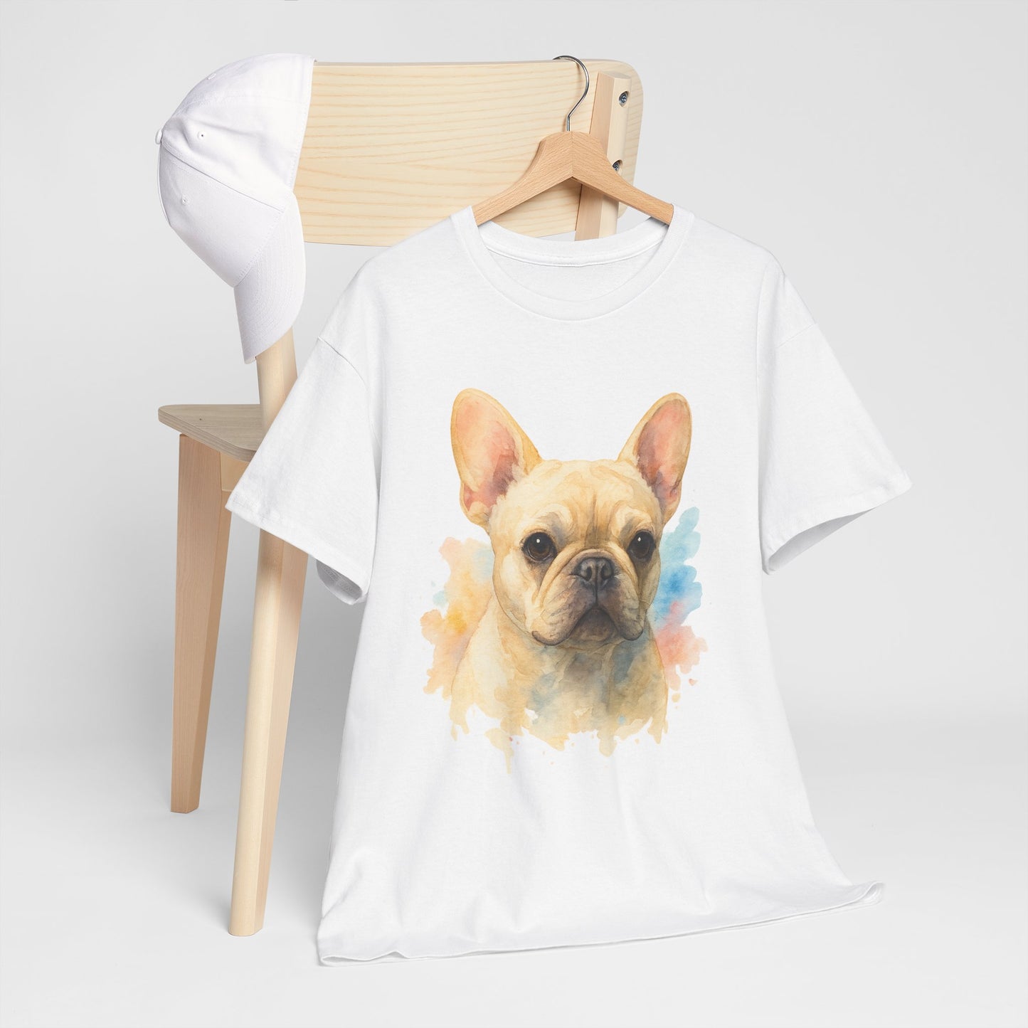 Watercolor French Bulldog T-Shirt | Artistic Frenchie Graphic Tee | Cute Dog Lover Shirt | Unique Gift for Him or Her