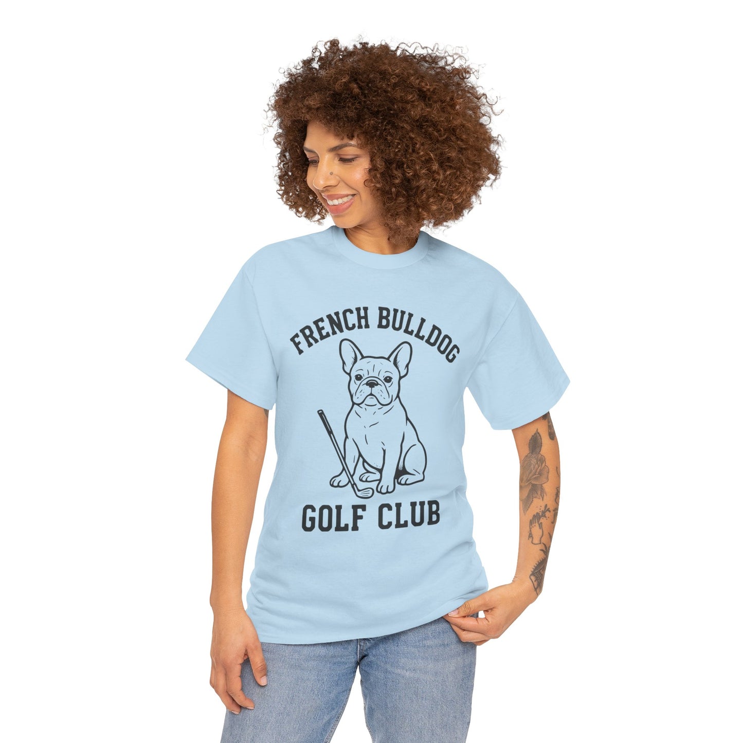 French Bulldog Golf Club Shirt | Frenchie Golf Tee | Frenchie Lover Gift | Dog Dad Golf Shirt | Dog Mom Golf Apparel | Retro Line Art Bulldog Tee
