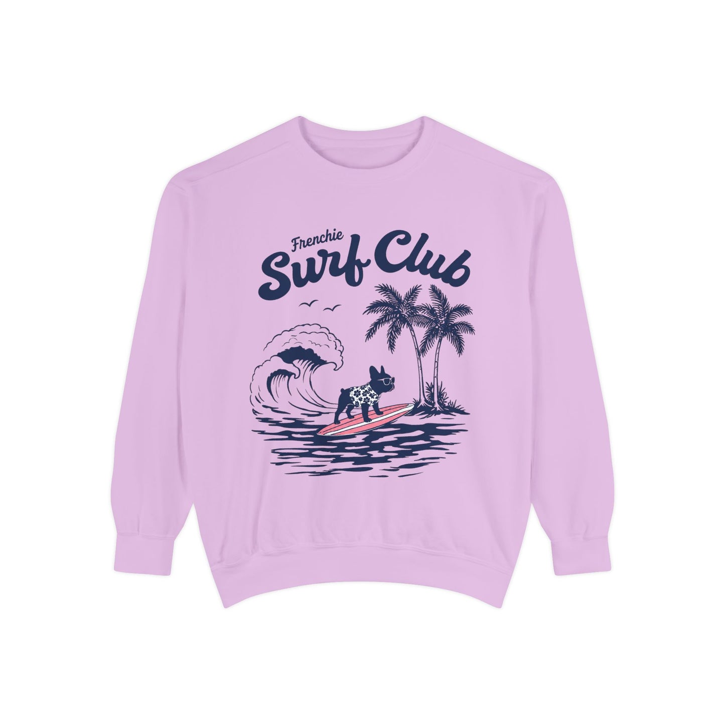 Surf Club Sweatshirt — Frenchie Surfing Graphic Crewneck