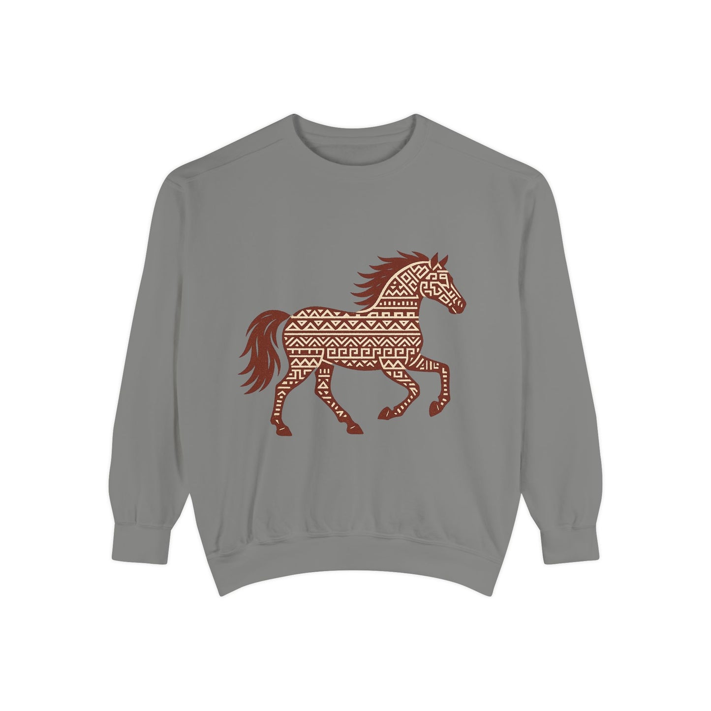 Oklahoma Football Sweatshirt | Aztec Horse Inspired Pullover | Western Game Day Crewneck | Rustic Oklahoma Pride Sweater