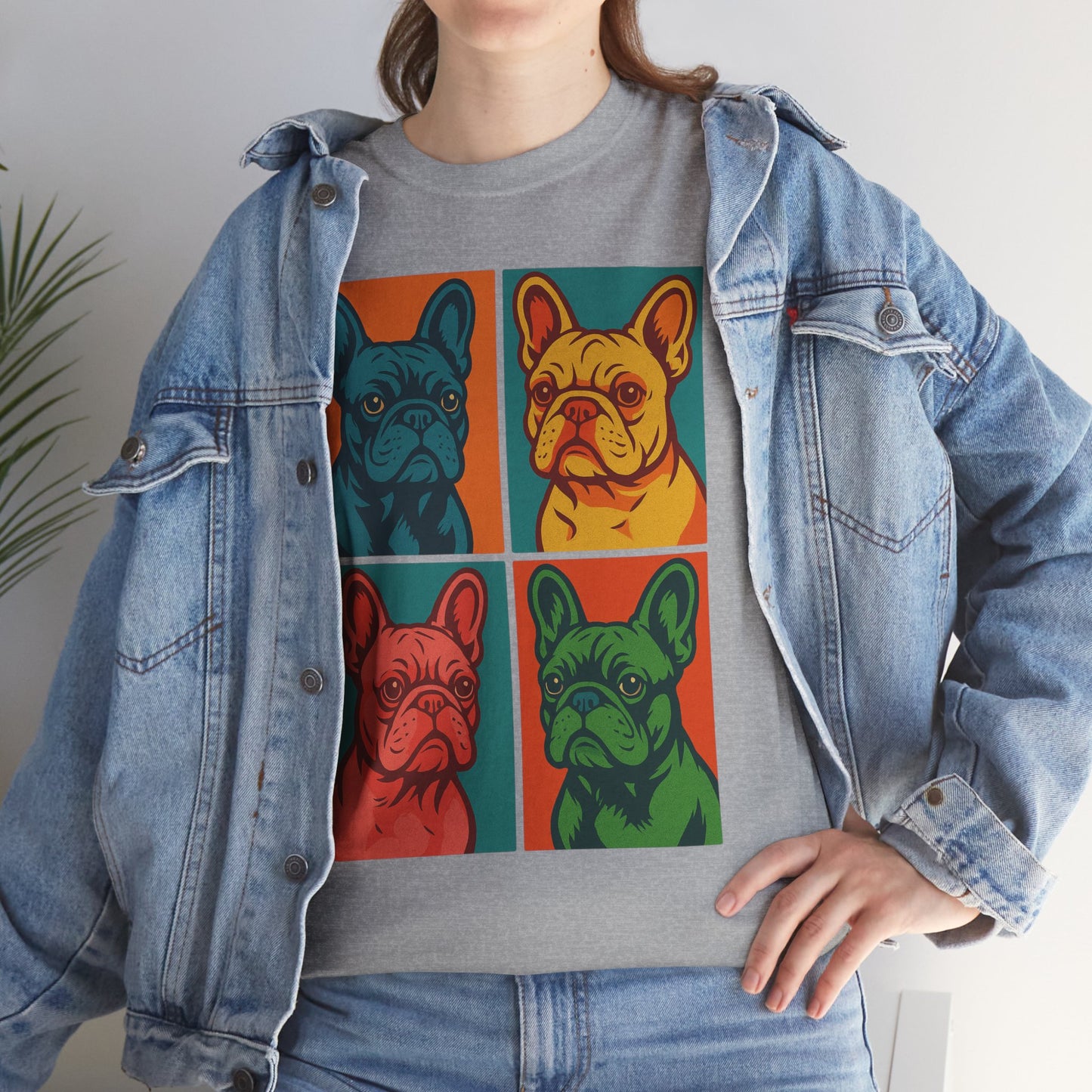 Pop Art French Bulldog T-Shirt • Colorful Frenchie Dog Tee • Retro Pop Art Dog Shirt • French Bulldog Lover Gift • Bright Graphic Dog Tee