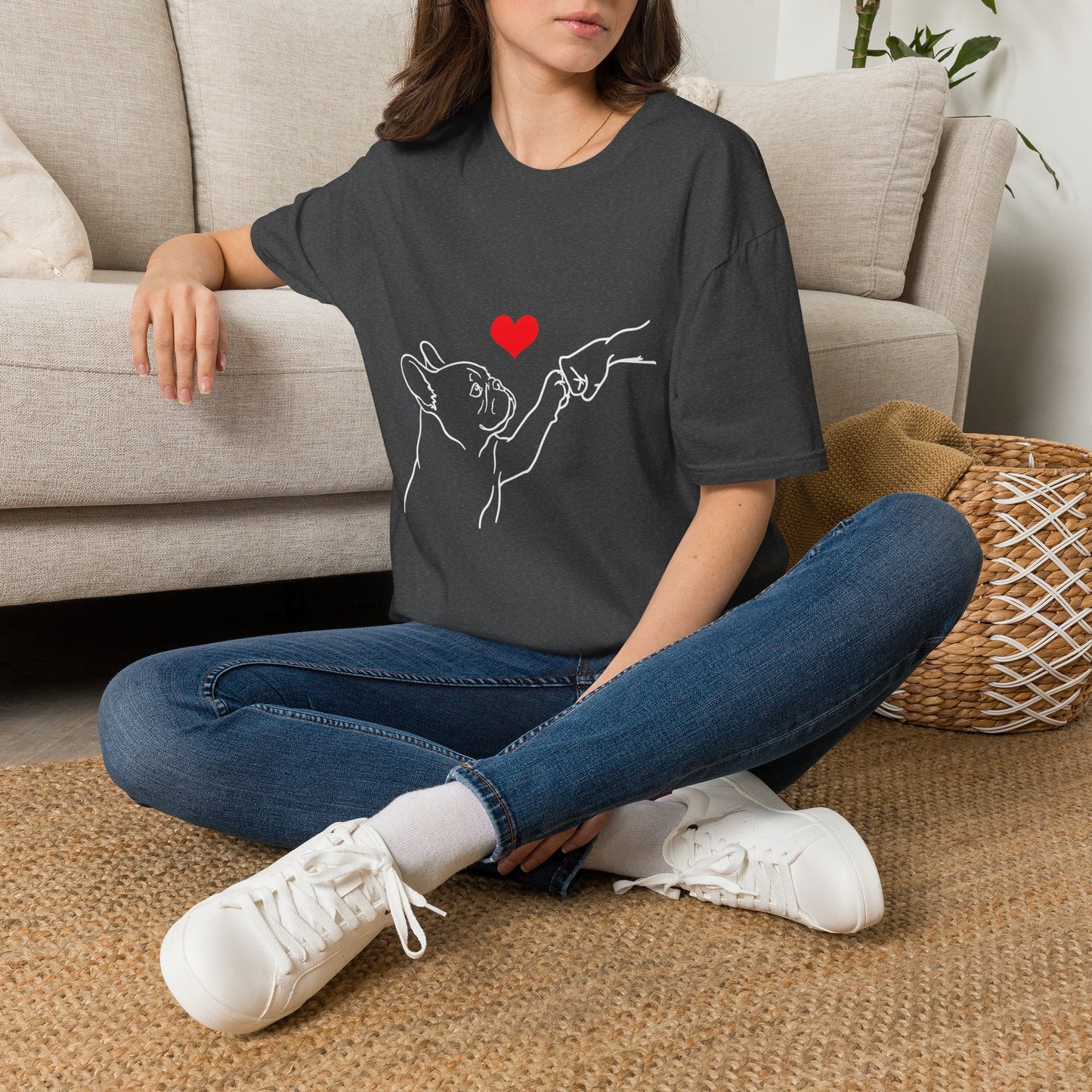 French Bulldog Love Shirt, Frenchie Mom Gift, French Bulldog Dad Shirt, Minimalist Frenchie Tee, Dog Lover Gift, French Bulldog Outline Shirt, Pet Memorial Tee