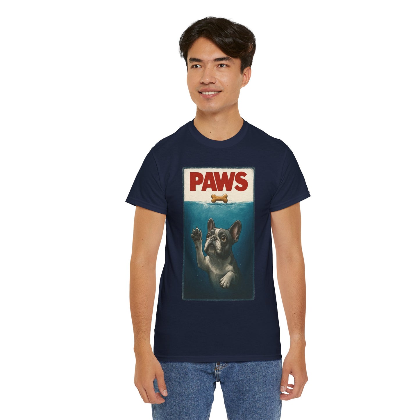 PAWS Frenchie Shirt | Funny French Bulldog Parody Tee | Dog Lover Novelty T-Shirt | Cute Frenchie Graphic | Unique Gift for Frenchie Owners
