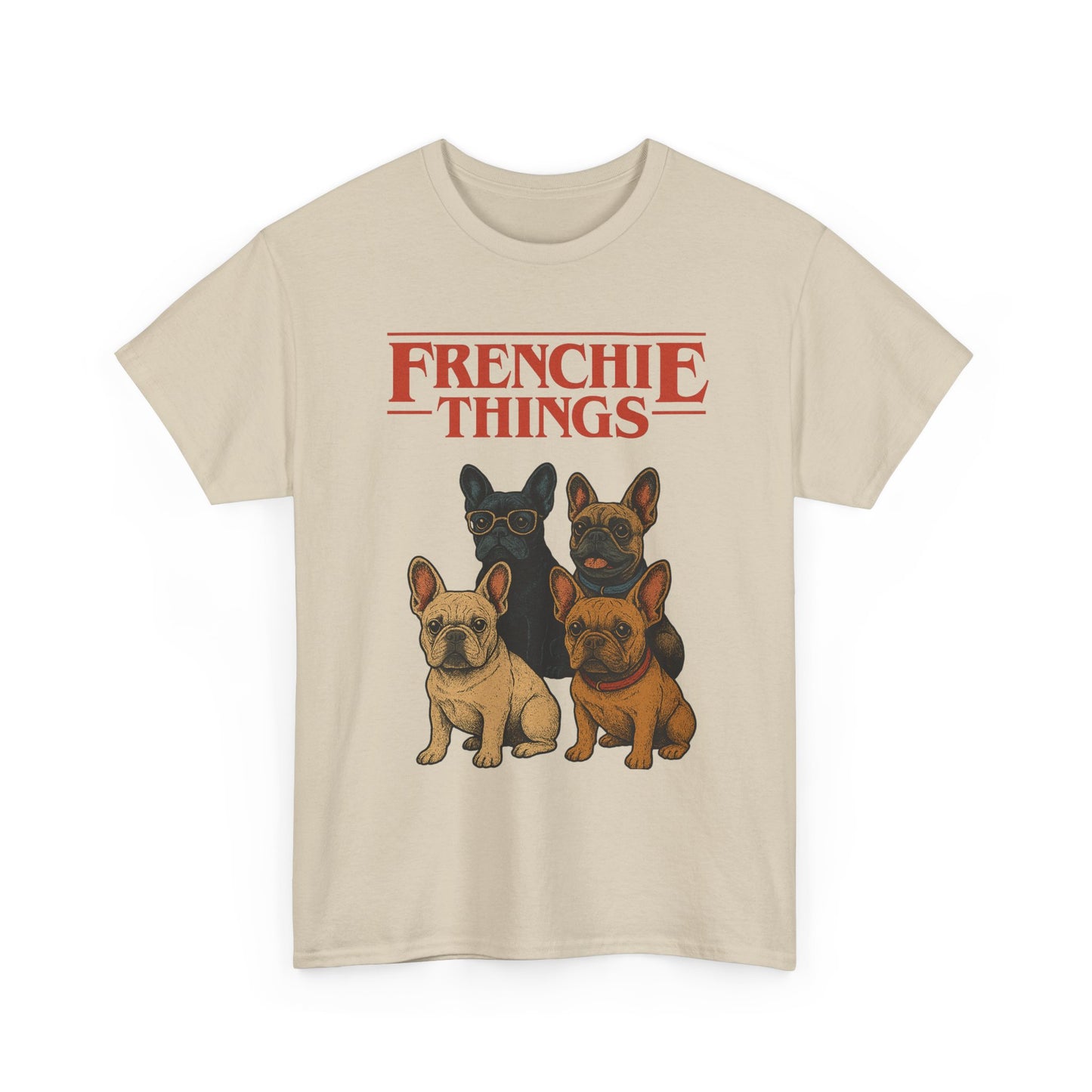 Frenchie Things Unisex Heavy Cotton Tee - Cute Dog Lover Shirt, Pet Gift, Casual Wear, Birthday Gift, Animal T-Shirt