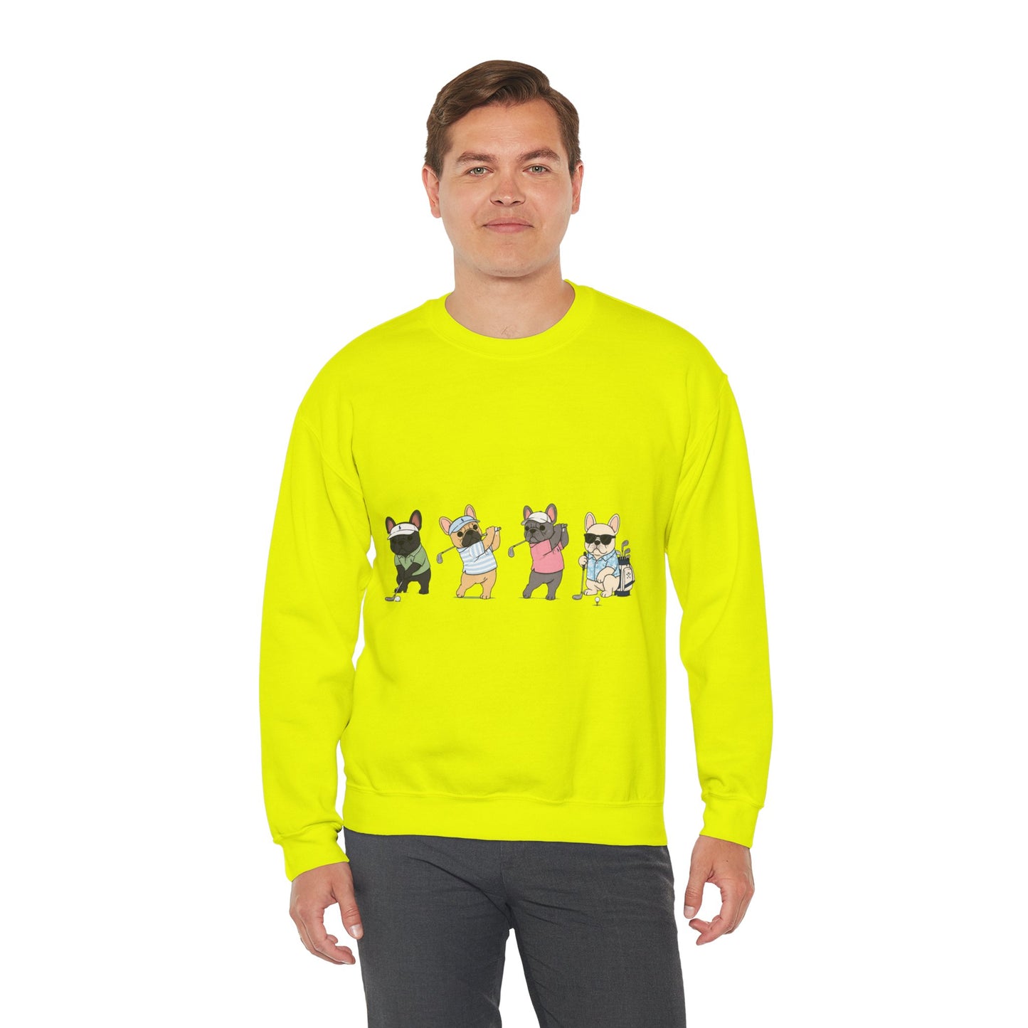 Frenchie Golf Sweatshirt, French Bulldog Golf Crewneck, Funny Golf Dog Sweatshirt, Golf Lover Gift, Country Club Frenchie Pullover