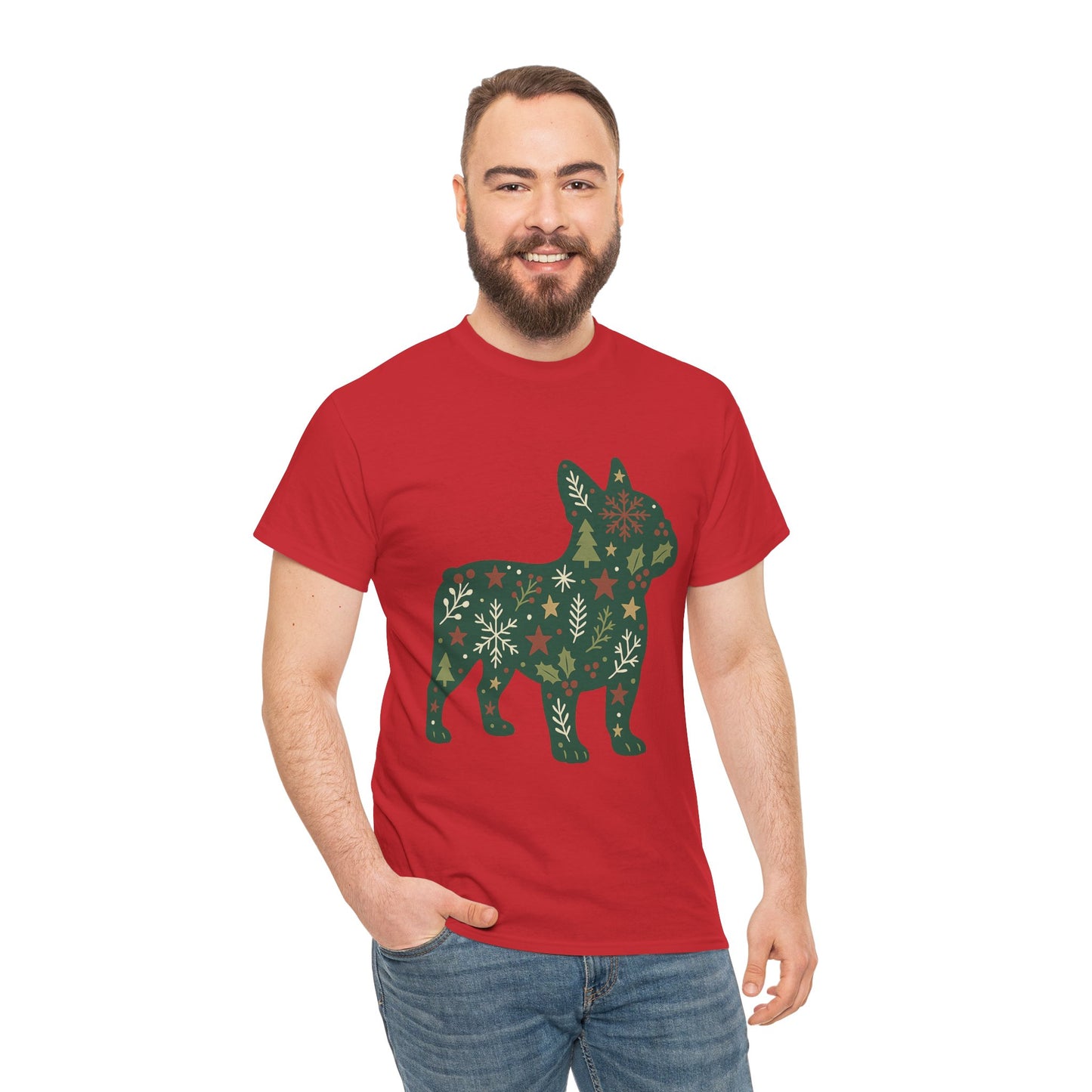 Christmas Frenchie Sweatshirt | Holiday French Bulldog Silhouette | Festive Dog Lover Gift | Cute Winter Frenchie Apparel