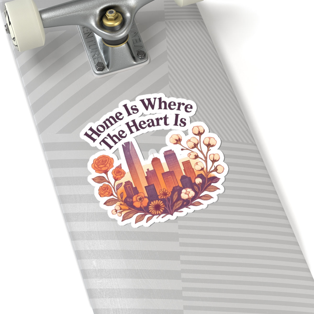 Home Is Where the Heart Is Oklahoma City Sticker | Oklahoma Pride Gift | OKC Home Sticker