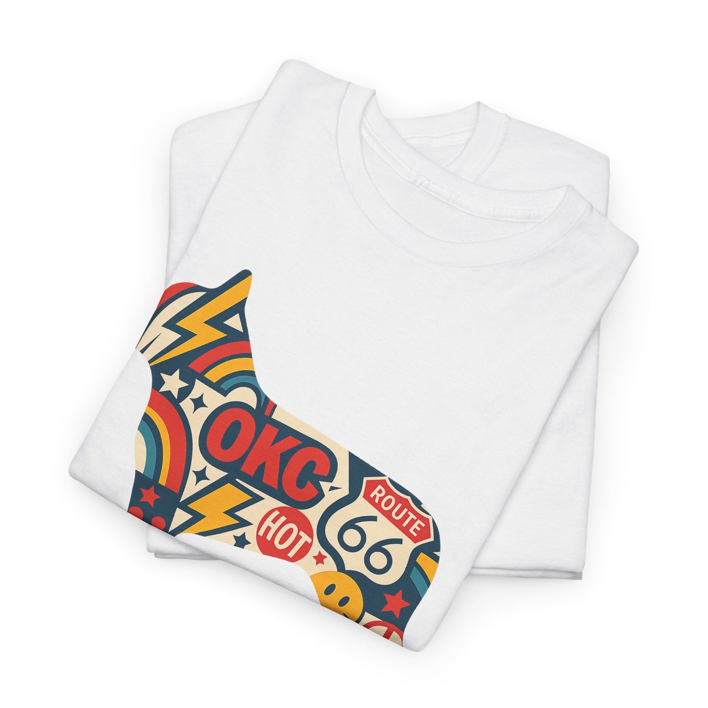 Oklahoma Route 66 French Bulldog T-Shirt | Retro OKC Frenchie Tee | Vintage Route 66 Dog Lover Shirt | Oklahoma Pride Gift for Frenchie Fans
