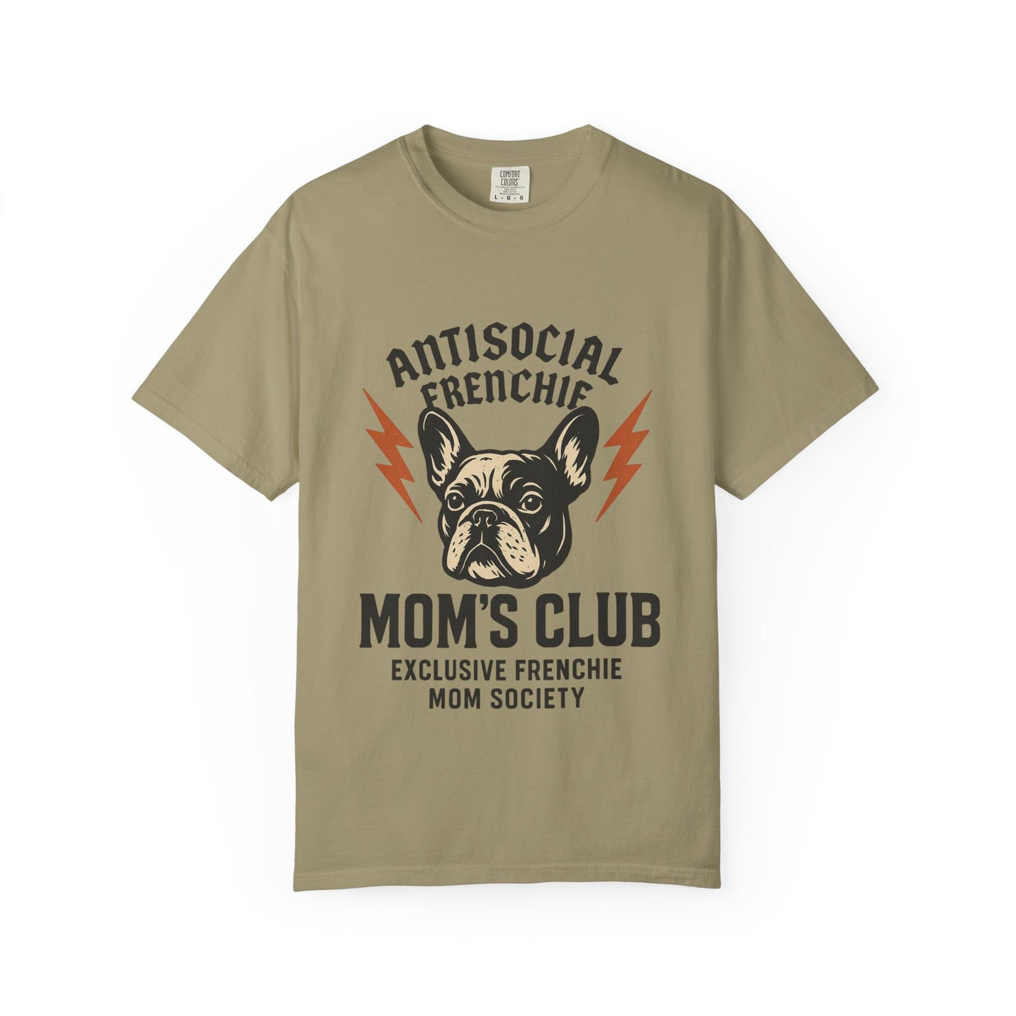 Antisocial Frenchie Mom’s Club Shirt – Retro French Bulldog Mom Tee, Funny Frenchie Lover Gift, Vintage Dog Mom Graphic T-Shirt