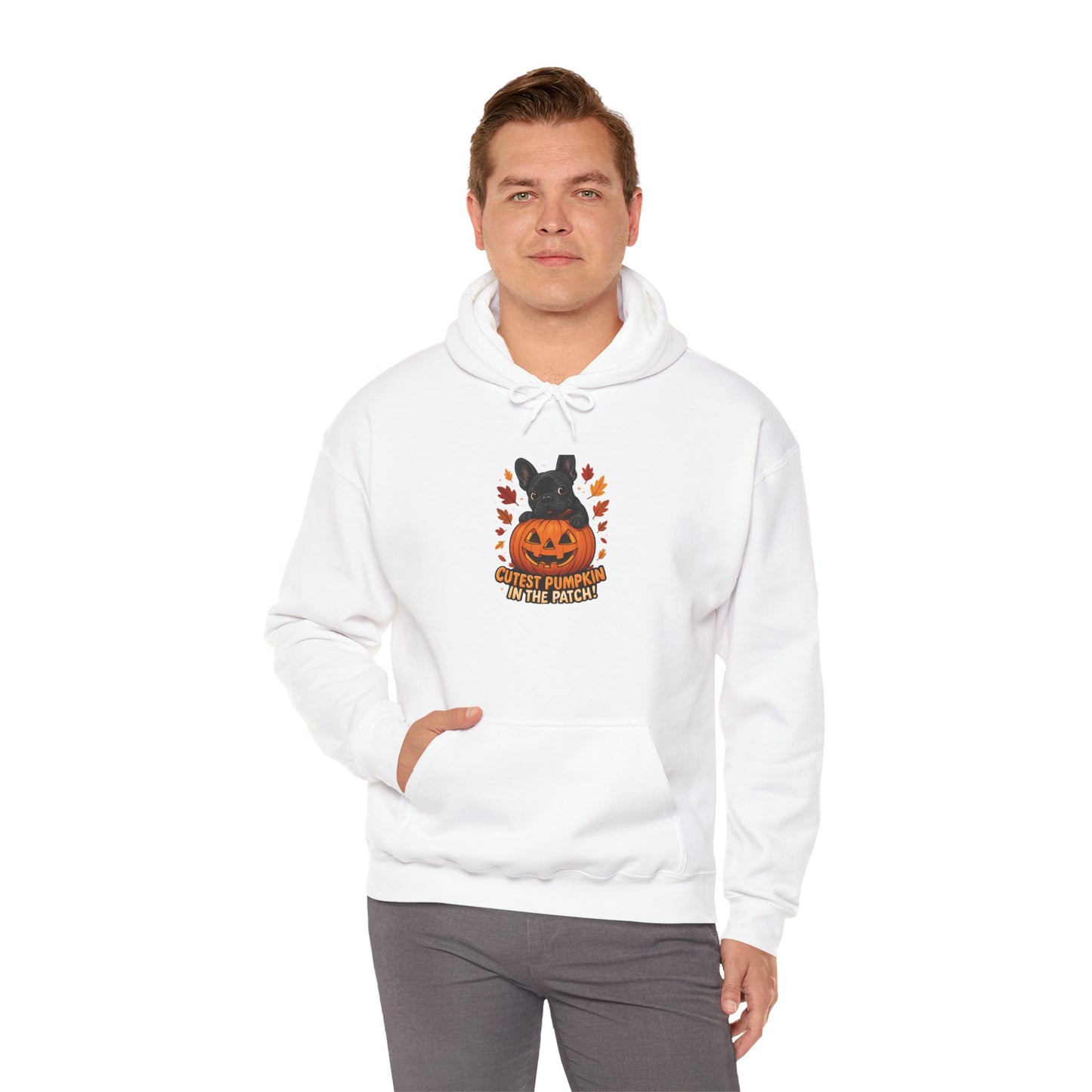 Cutest Pumpkin in the Patch Hoodie | Frenchie Fall Sweatshirt | Halloween Dog Lover Gift | Cozy French Bulldog Pumpkin Patch Hoodie