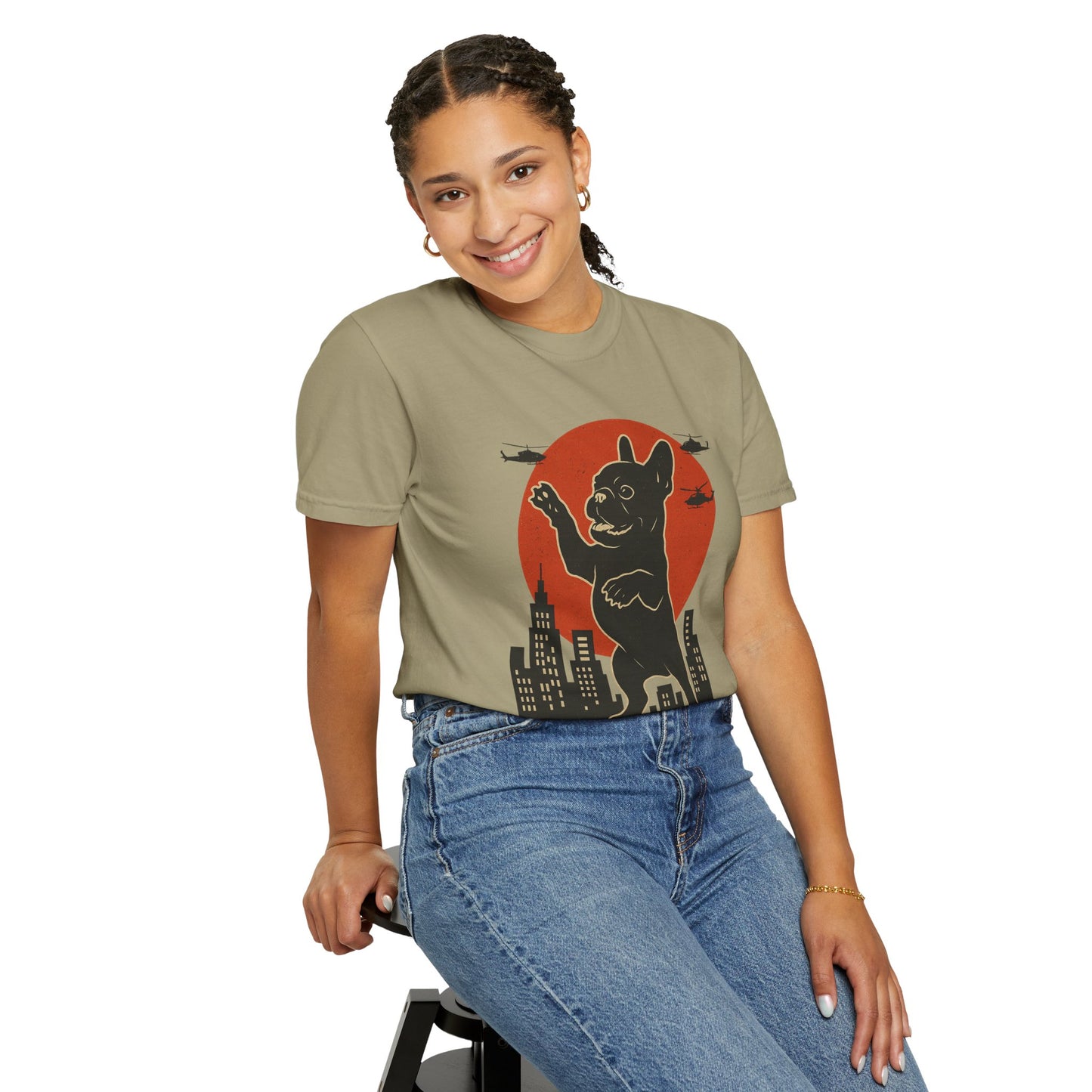French Bulldogzilla T-shirt | Retro Japanese Frenchie Tee | Funny Inspired Dog Lover Gift | Unisex t-shirt