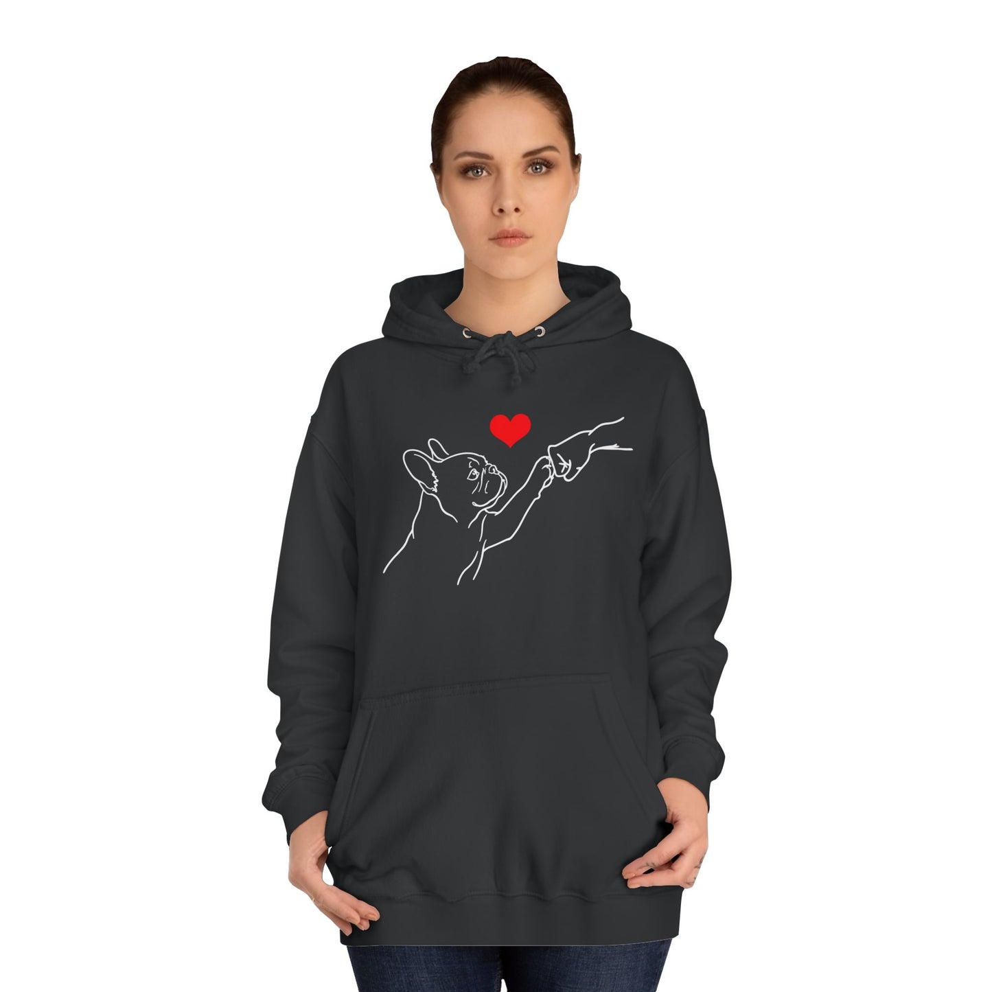 French Bulldog Hoodie, Frenchie Love Hoodie, Frenchie Mom Gift, Dog Lover Hoodie, Minimalist French Bulldog Sweatshirt, Frenchie Dad Gift, Pet Parent Hoodie