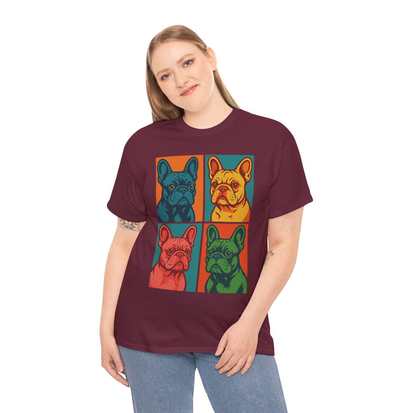 Pop Art French Bulldog T-Shirt • Colorful Frenchie Dog Tee • Retro Pop Art Dog Shirt • French Bulldog Lover Gift • Bright Graphic Dog Tee