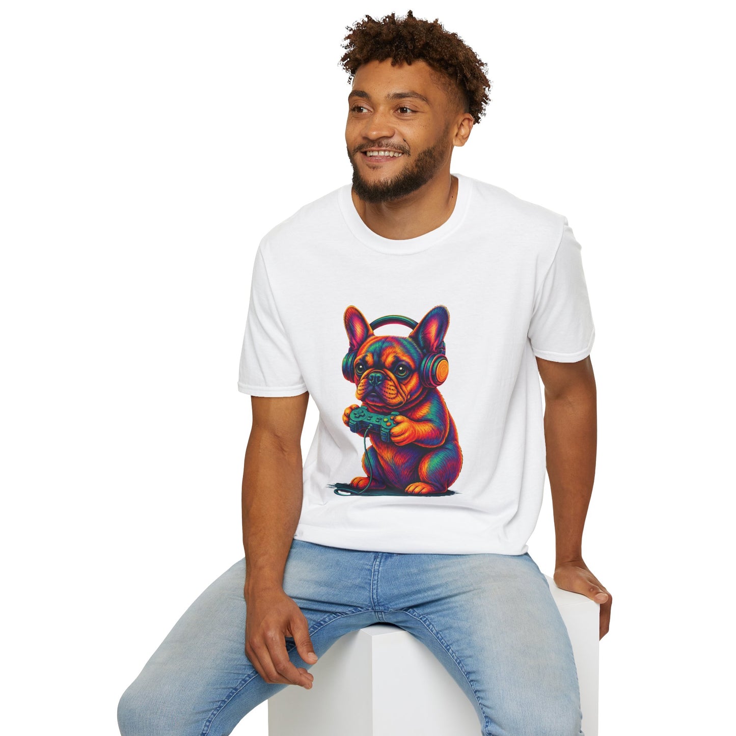 French Bulldog Gamer Shirt, Gaming Frenchie Tee, Gamer Dog Shirt, Video Game Lover Gift, Frenchie Gamer Gift, Cute French Bulldog Shirt, Dog Lover Tee