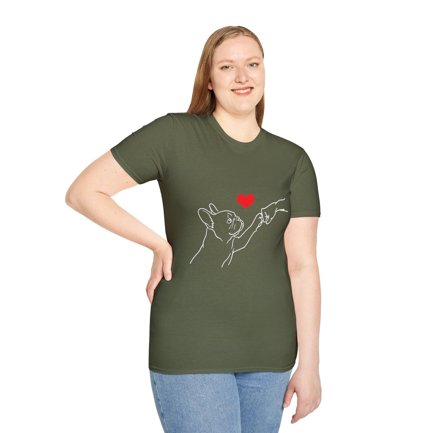 French Bulldog Love Shirt, Frenchie Mom Gift, French Bulldog Dad Shirt, Minimalist Frenchie Tee, Dog Lover Gift, French Bulldog Outline Shirt, Pet Memorial Tee