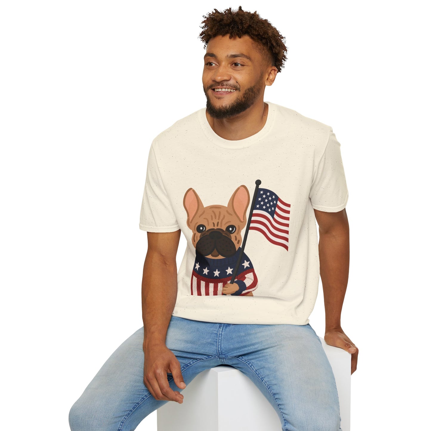 Patriotic French Bulldog Shirt, American Flag Frenchie Tee, 4th of July Dog Shirt, USA French Bulldog Shirt, Independence Day Frenchie, Dog Lover Gift, Patriotic Puppy Tee