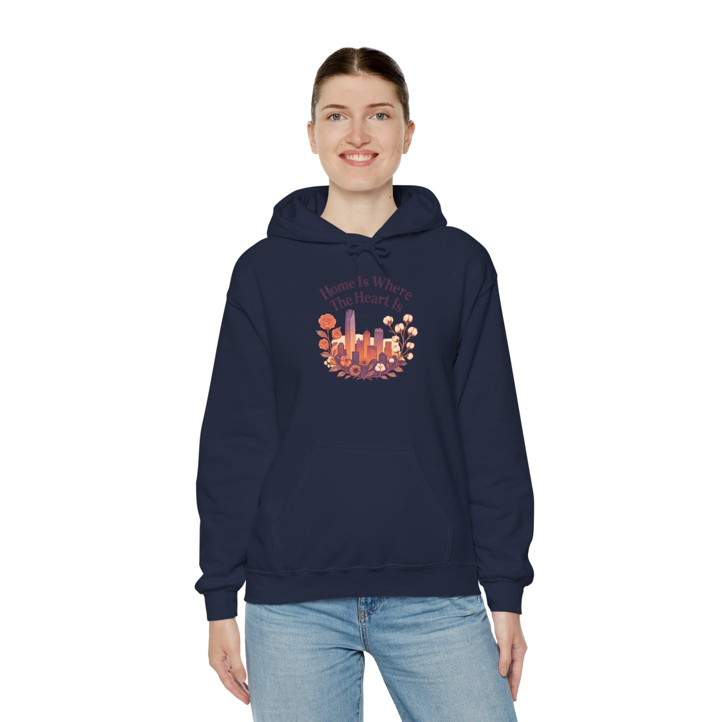 Home Is Where the Heart Is Oklahoma City Hoodie | Oklahoma Pride Gift | OKC Home Hoodie