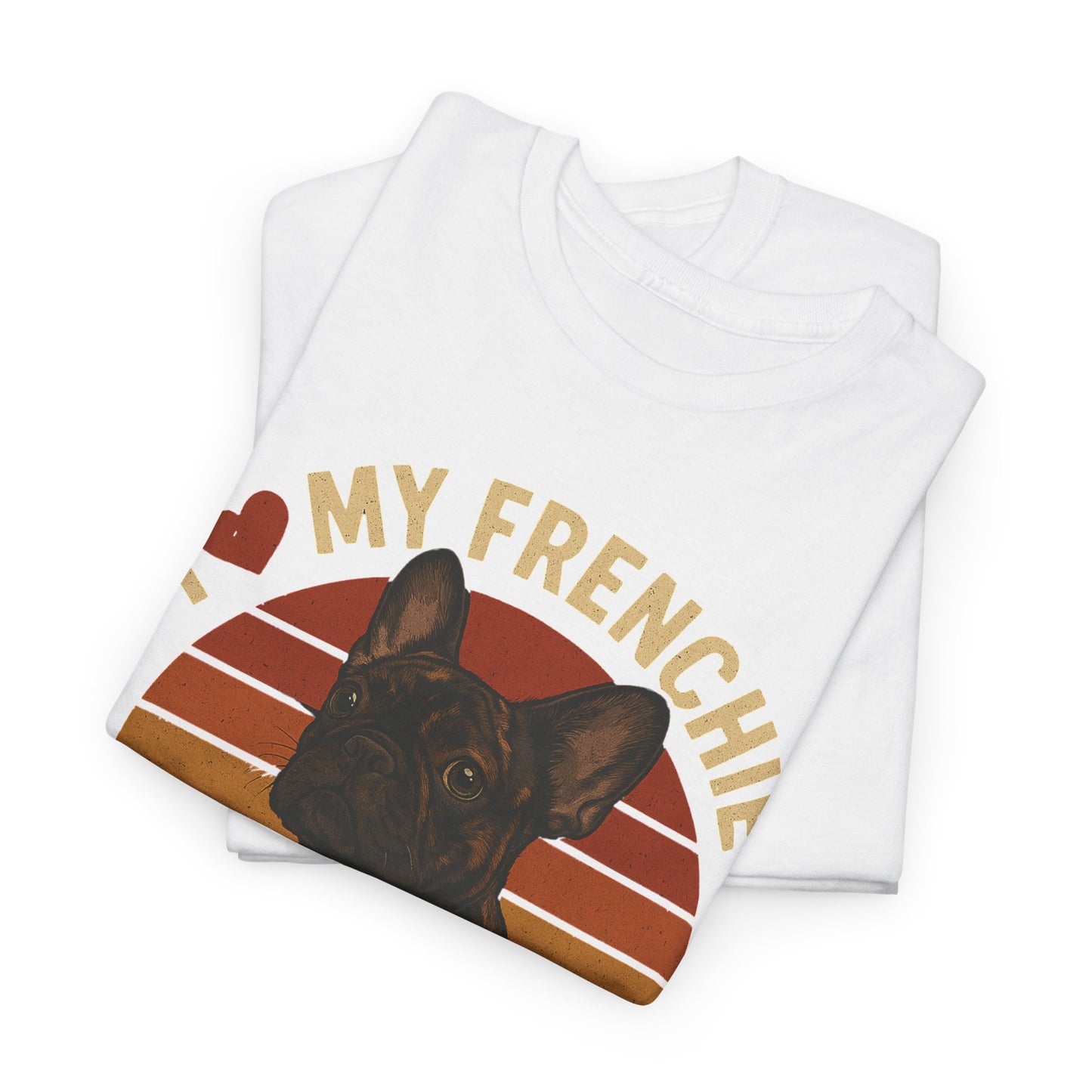 I Love My Frenchie T-Shirt | Merle French Bulldog Retro Tee | Vintage Dog Lover Shirt | Frenchie Mom & Dad Gift