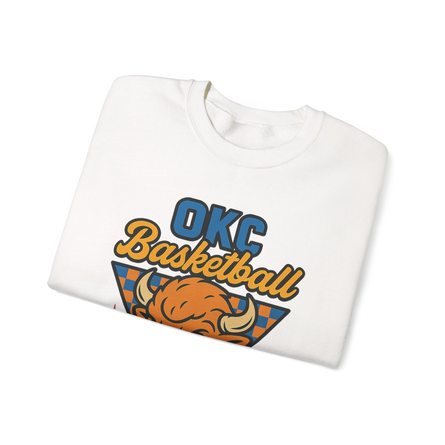 OKC Basketball Sweatshirt | Oklahoma City Retro Sports Crewneck | Bison Graphic Sweatshirt | Cozy Game Day Hoodie Alternative | OKC Fan Gift
