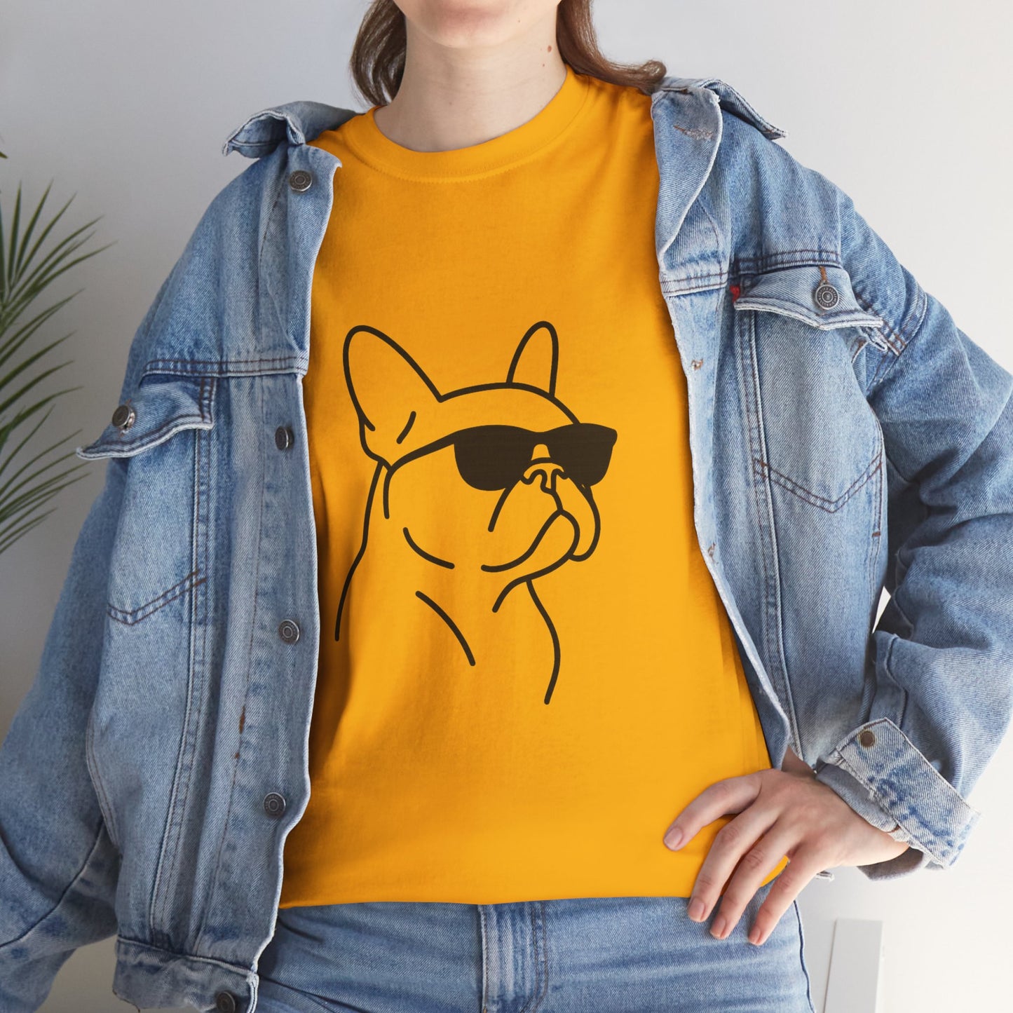 Cool Frenchie Line Art T-Shirt | Minimalist French Bulldog Tee | Dog Lover Gift | Frenchie Mom Shirt | Cute Pet Outline Graphic Tee