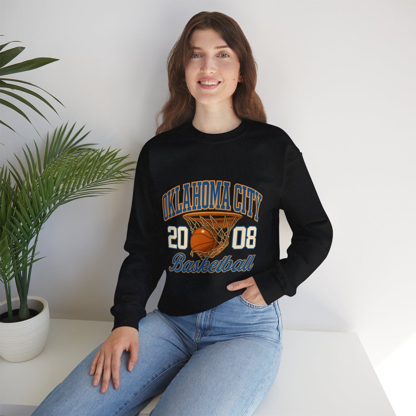 Oklahoma City Basketball Sweatshirt, Unisex Crewneck, Sports Fan Gift, Casual Wear, Basketball Apparel, Team Pride