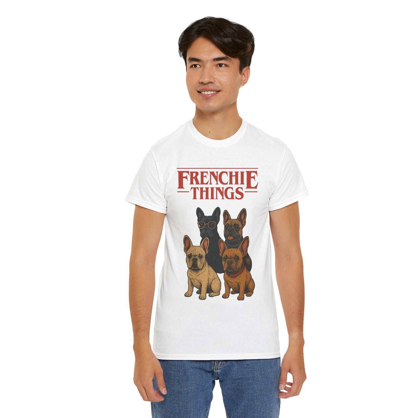 Frenchie Things Unisex Heavy Cotton Tee - Cute Dog Lover Shirt, Pet Gift, Casual Wear, Birthday Gift, Animal T-Shirt