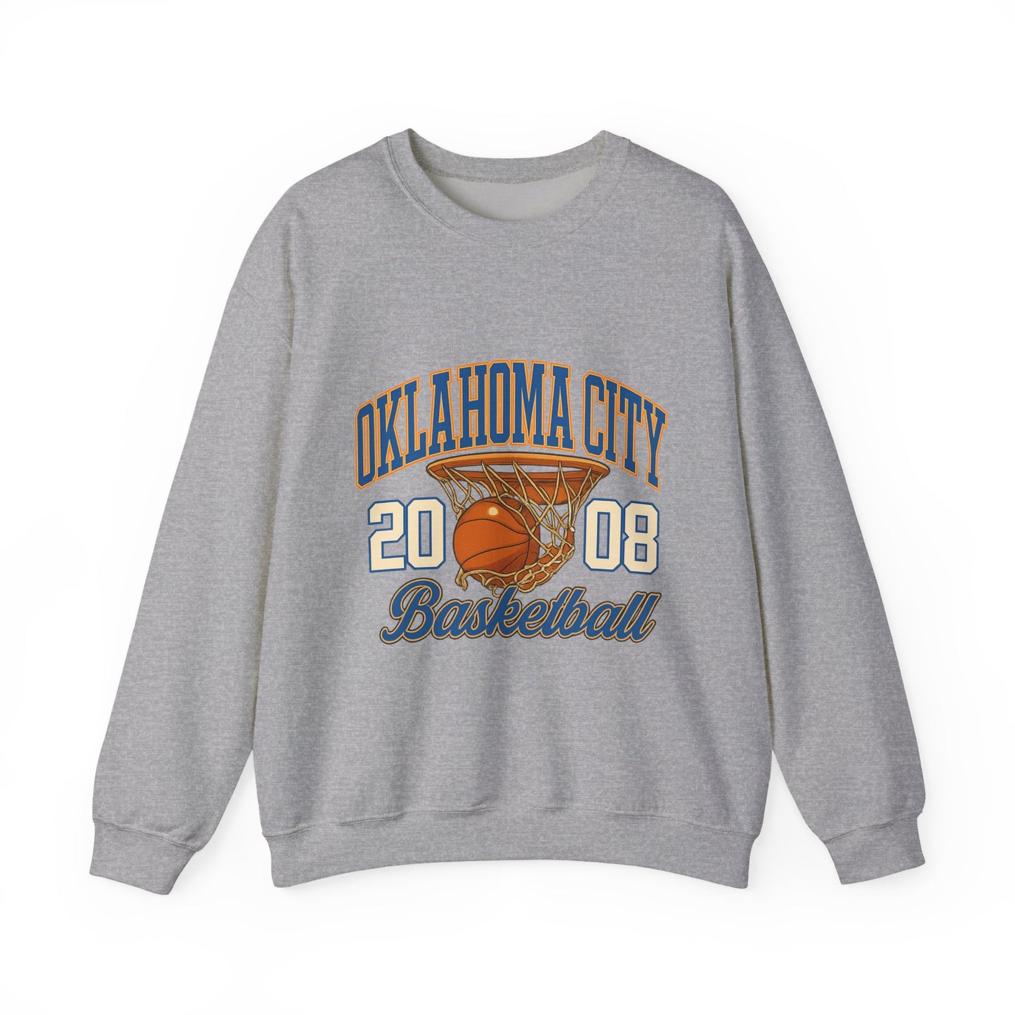 Oklahoma City Basketball Sweatshirt, Unisex Crewneck, Sports Fan Gift, Casual Wear, Basketball Apparel, Team Pride