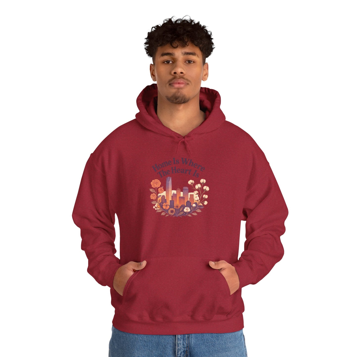 Home Is Where the Heart Is Oklahoma City Hoodie | Oklahoma Pride Gift | OKC Home Hoodie