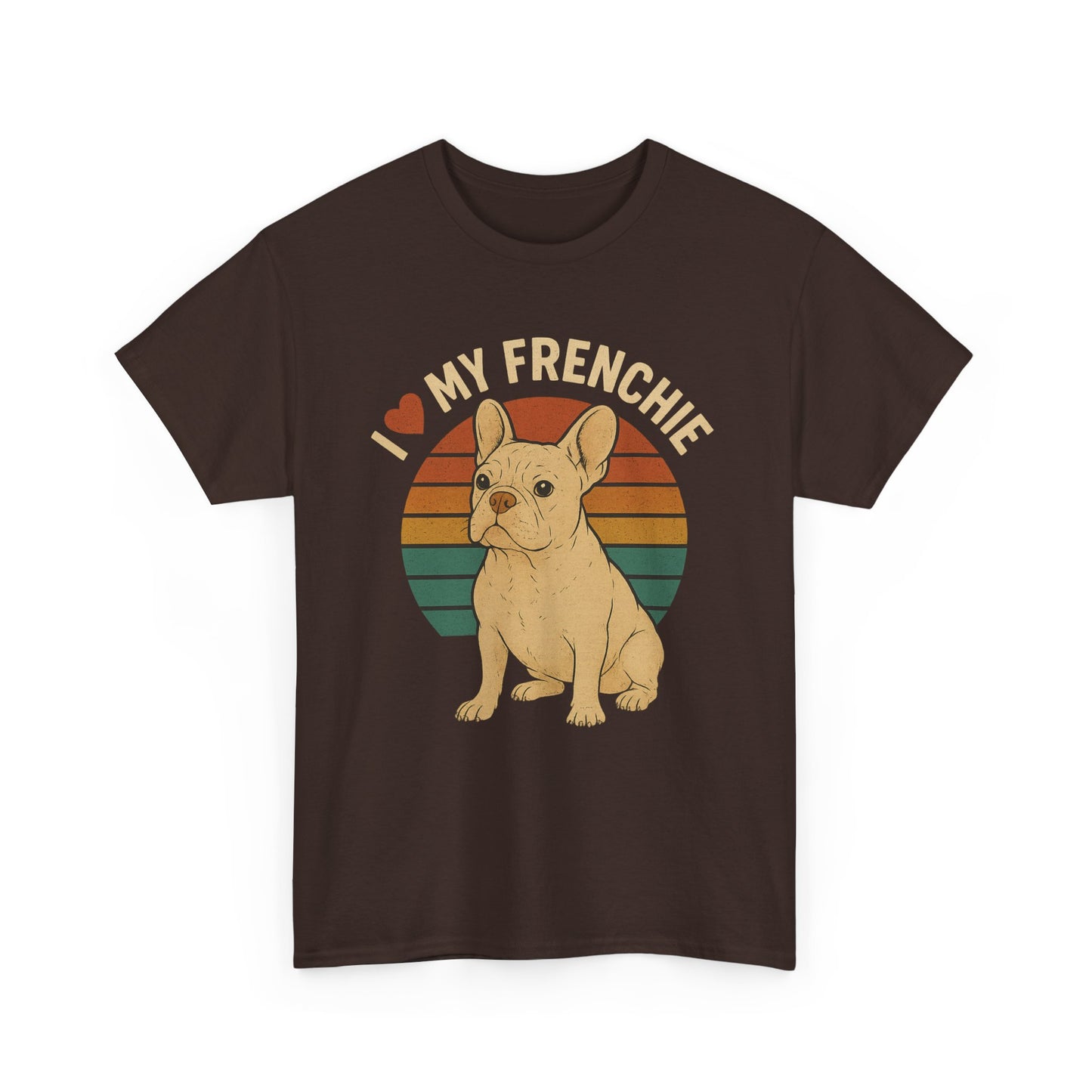 I Love My Frenchie T-Shirt | Retro Cream French Bulldog Tee | Cute Dog Mom Gift | Vintage Frenchie Lover Shirt | Soft Unisex Graphic Top