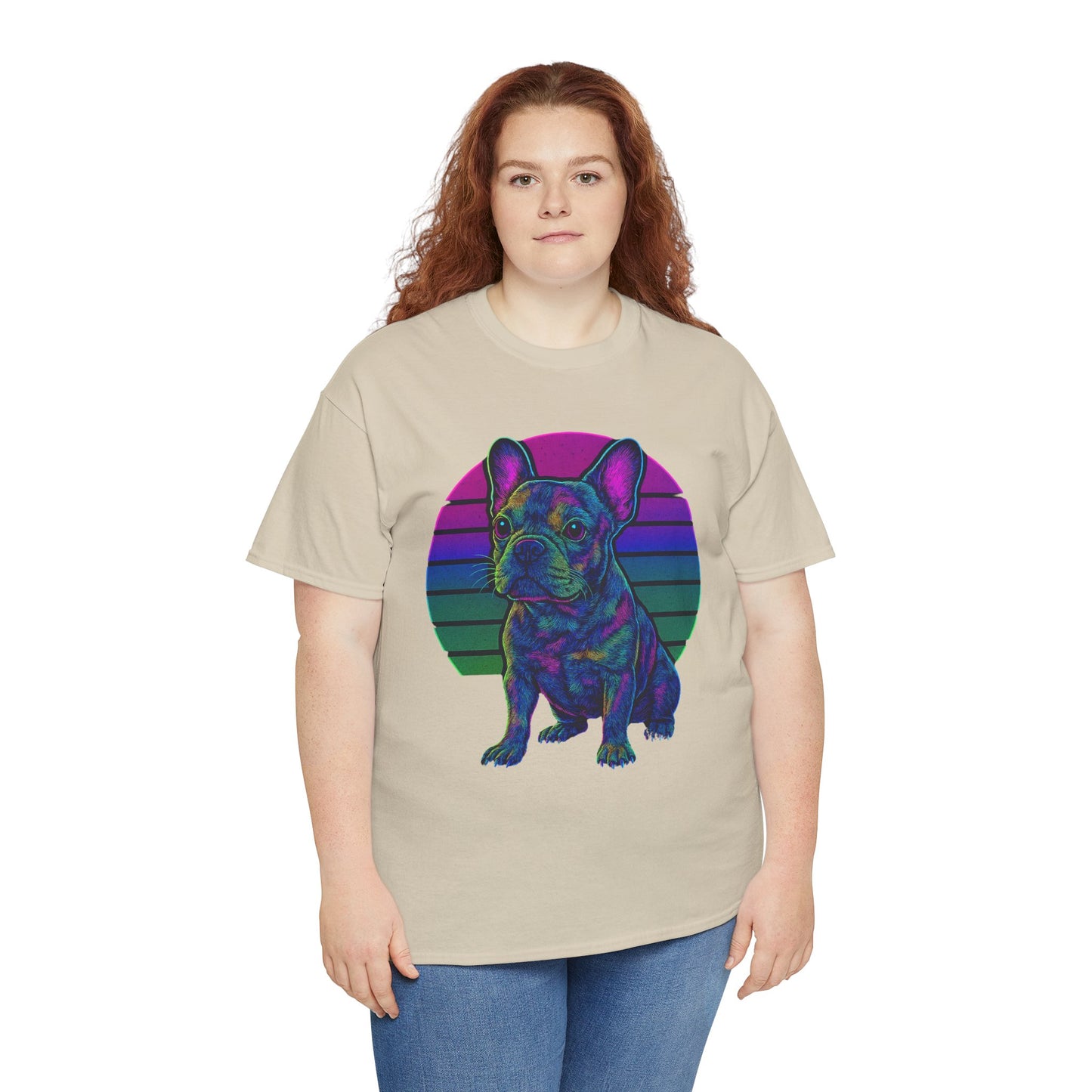 Neon French Bulldog T-Shirt | Retro 80s Frenchie Tee | Colorful Dog Lover Shirt | Electric Frenchie Gift for Men & Women