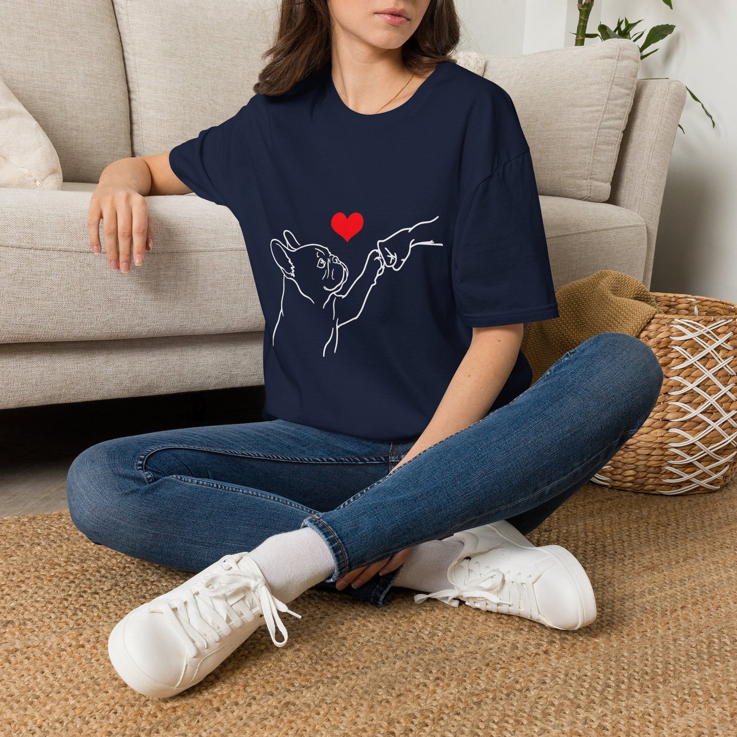 French Bulldog Love Shirt, Frenchie Mom Gift, French Bulldog Dad Shirt, Minimalist Frenchie Tee, Dog Lover Gift, French Bulldog Outline Shirt, Pet Memorial Tee
