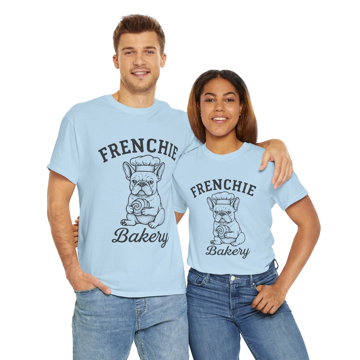 Frenchie Bakery T-Shirt French Bulldog Chef Tee, Cute Dog Lover Gift, Vintage Frenchie Café Graphic