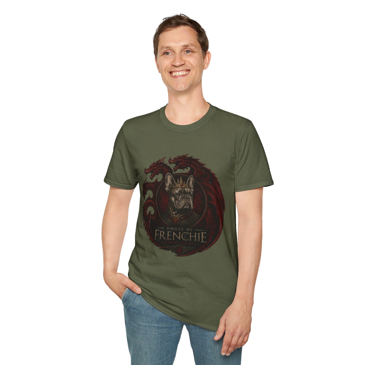 Frenchie Dragon T-Shirt — Gothic French Bulldog Illustration Tee